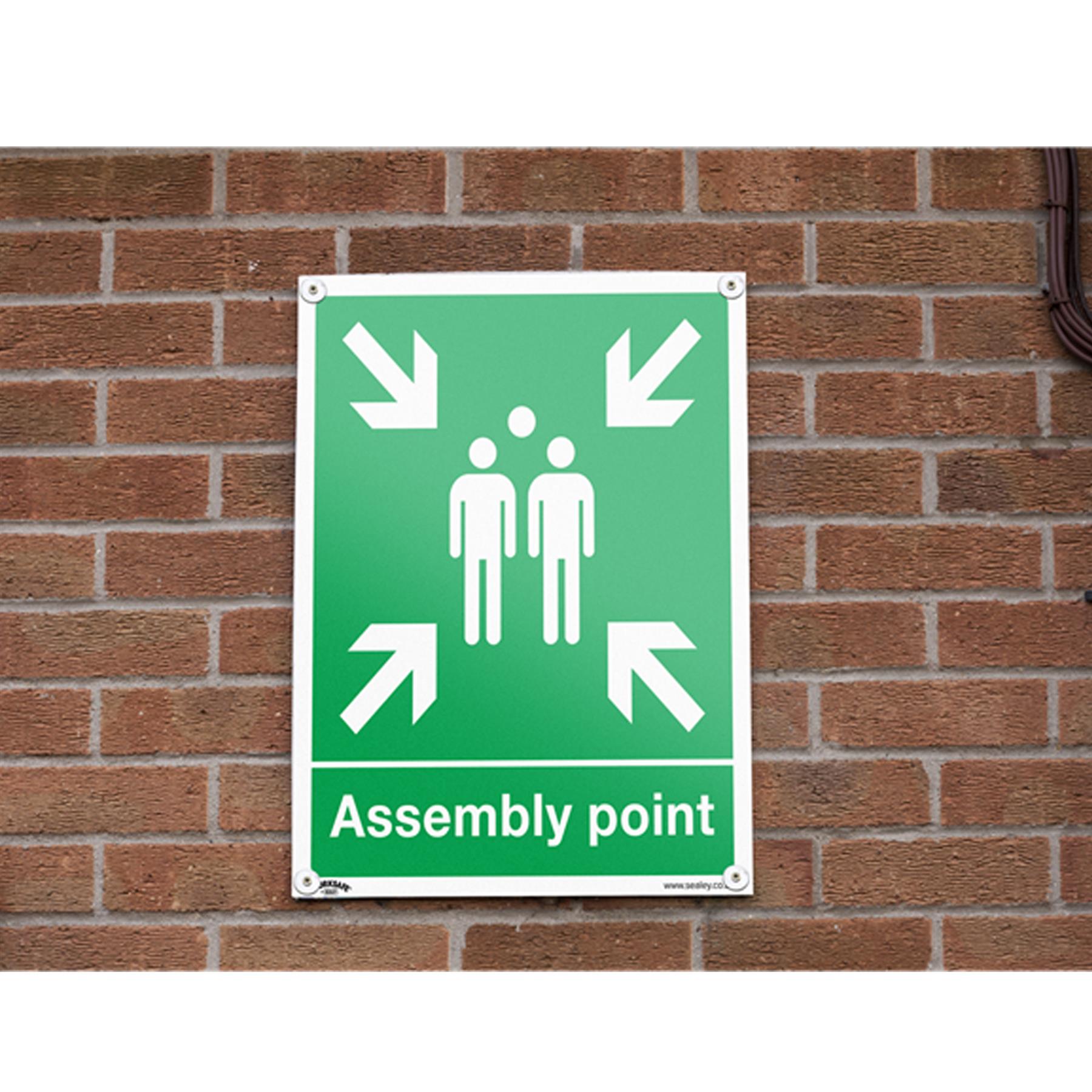 Safe Conditions Safety Sign - Assembly Point - Rigid Plastic