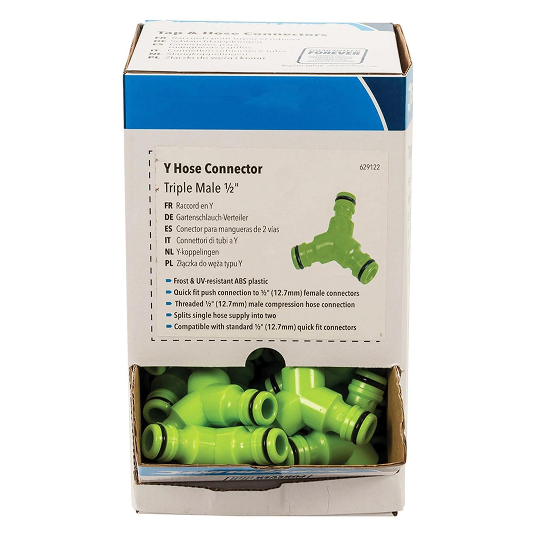 Hose pipe connector Irrigation Y shape 3/4 1/2 port 3 way garden water spilter 1PC