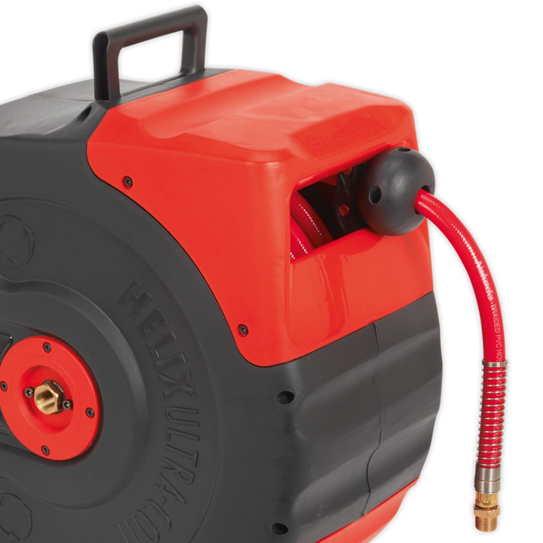 Sealey Retractable Air Hose Reel 20m 10mm ID Garage Workshop DIY