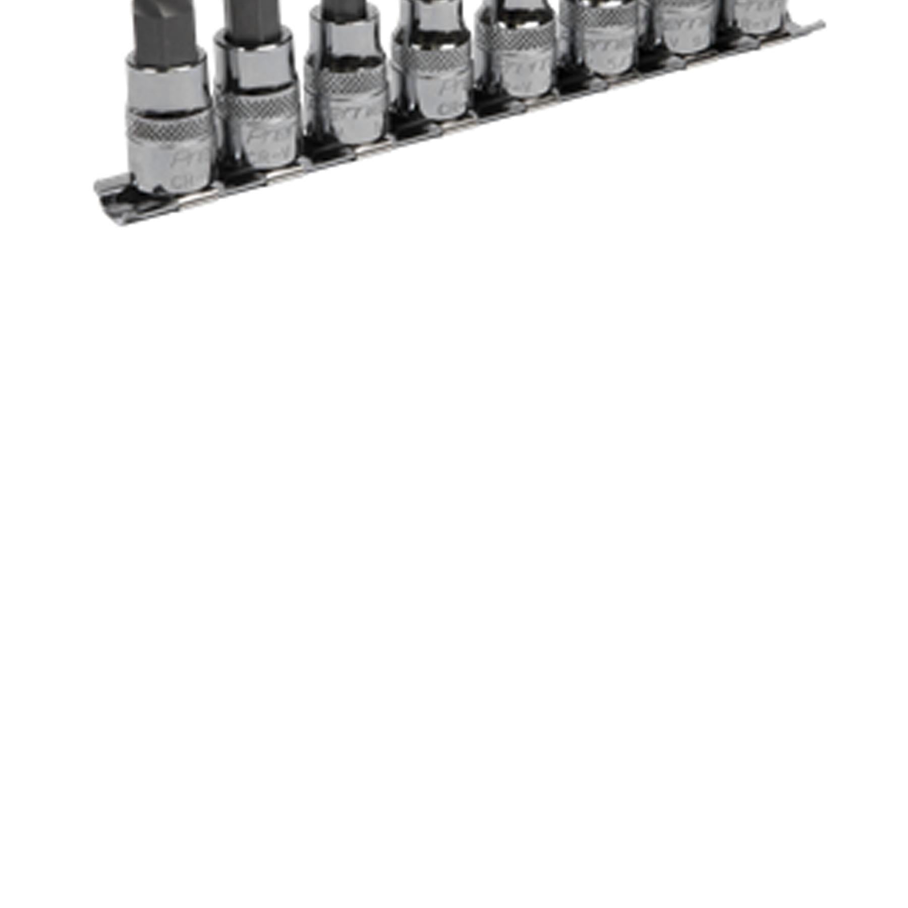 Sealey Hex Socket Bit Set Lock-On 8pc 3/8"Sq Drive Imperial