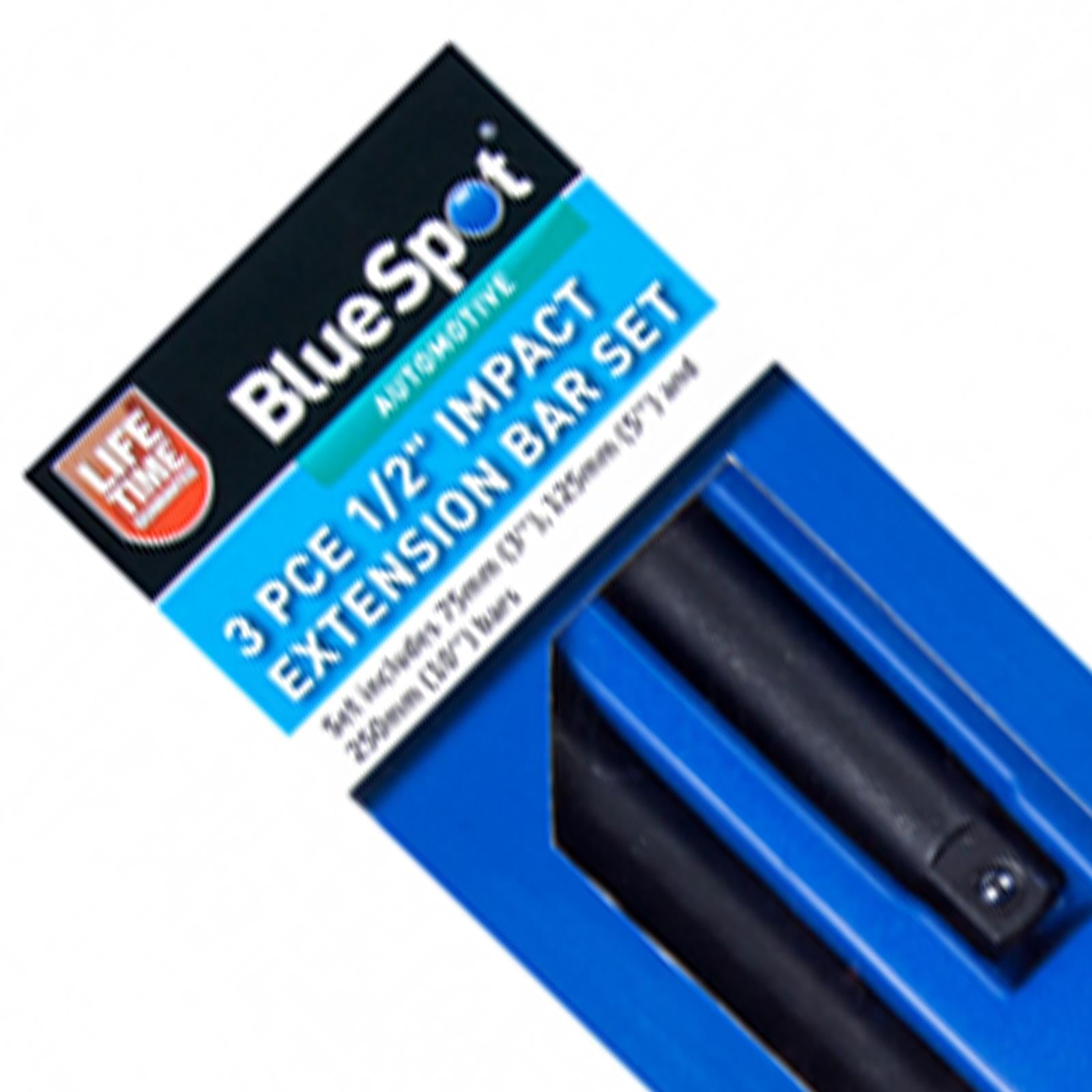 BlueSpot 3Pce 1/2" Impact Socket Extension Bar Set 75, 125, 250mm