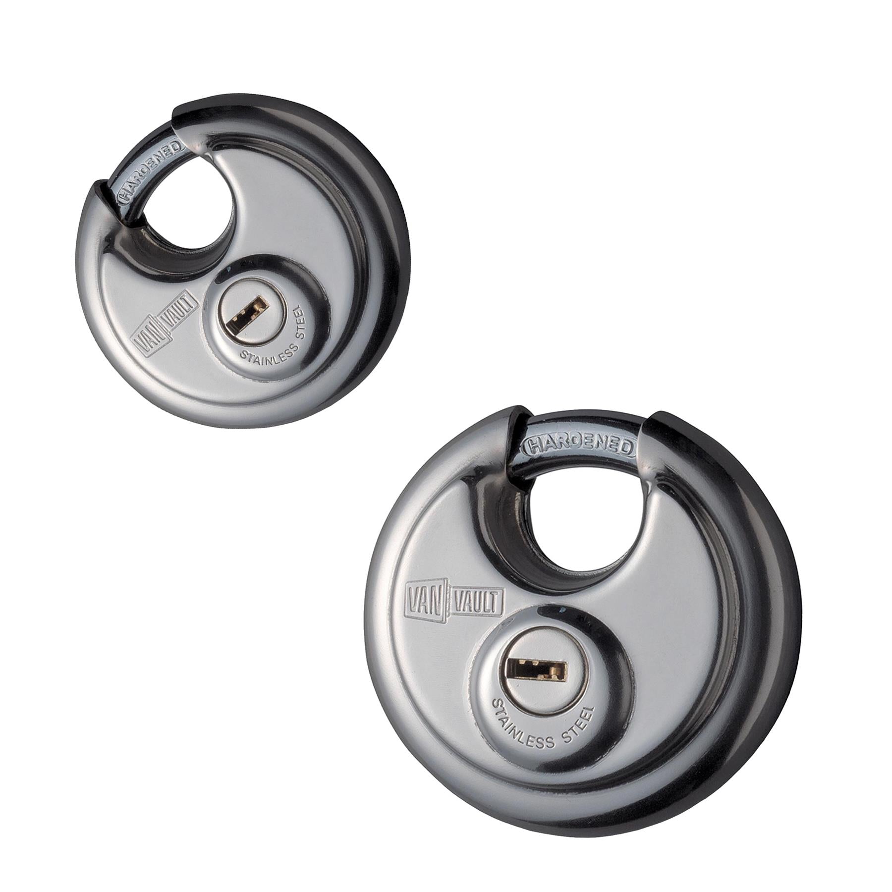 Van Vault Stainless Steel Disc Padlock 70mm