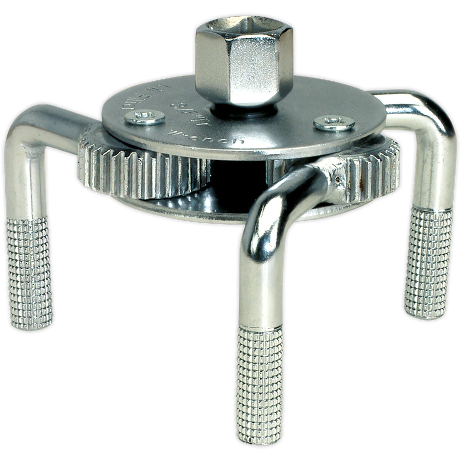 Sealey Oil Filter Claw Wrench 65-110mm Capacity 3/8" & 1/2"Sq Drive
