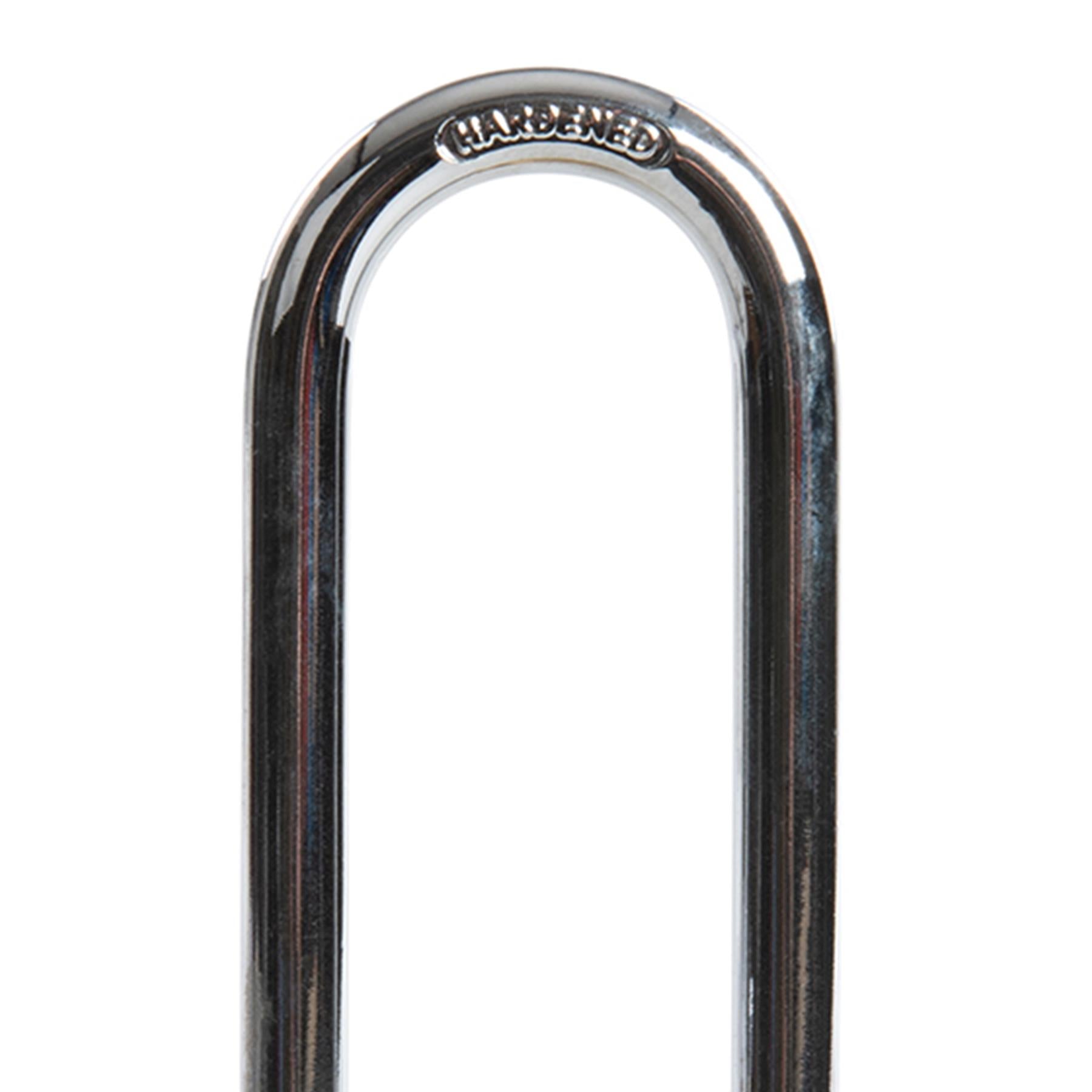Brass Padlock Long Shackle 40mm Chrome-Plated Steel Shackle & Multi-Pin Tumbler