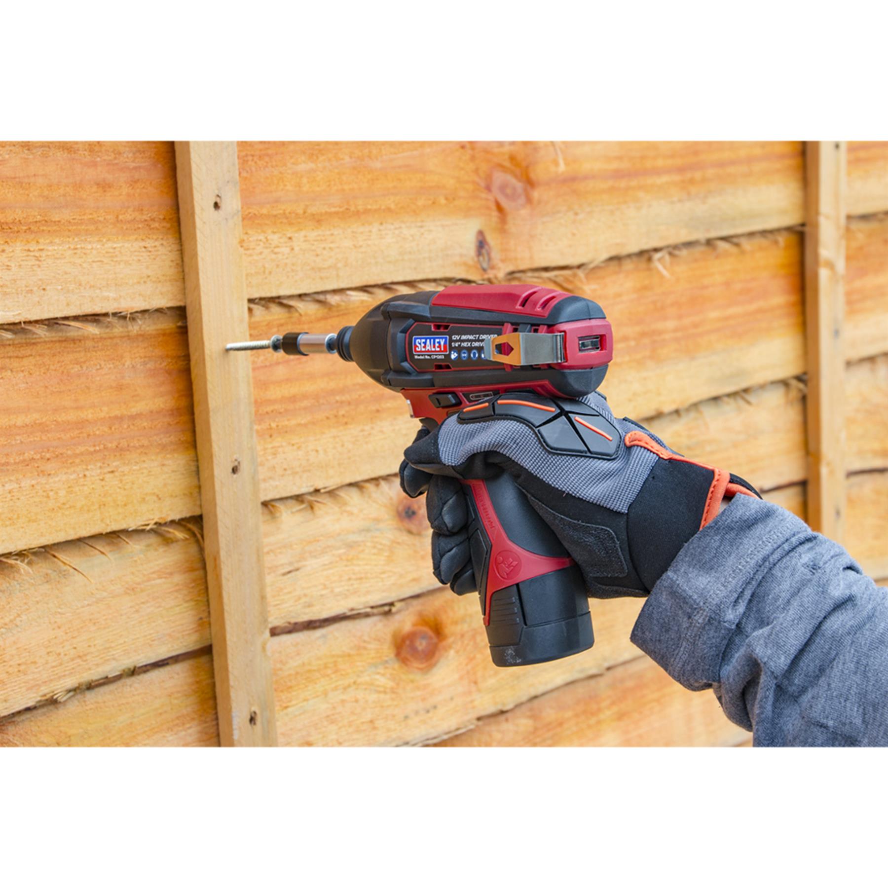Sealey Cordless Impact Driver 1/4"Hex Dr 80Nm 12V Li-ion- Body Only