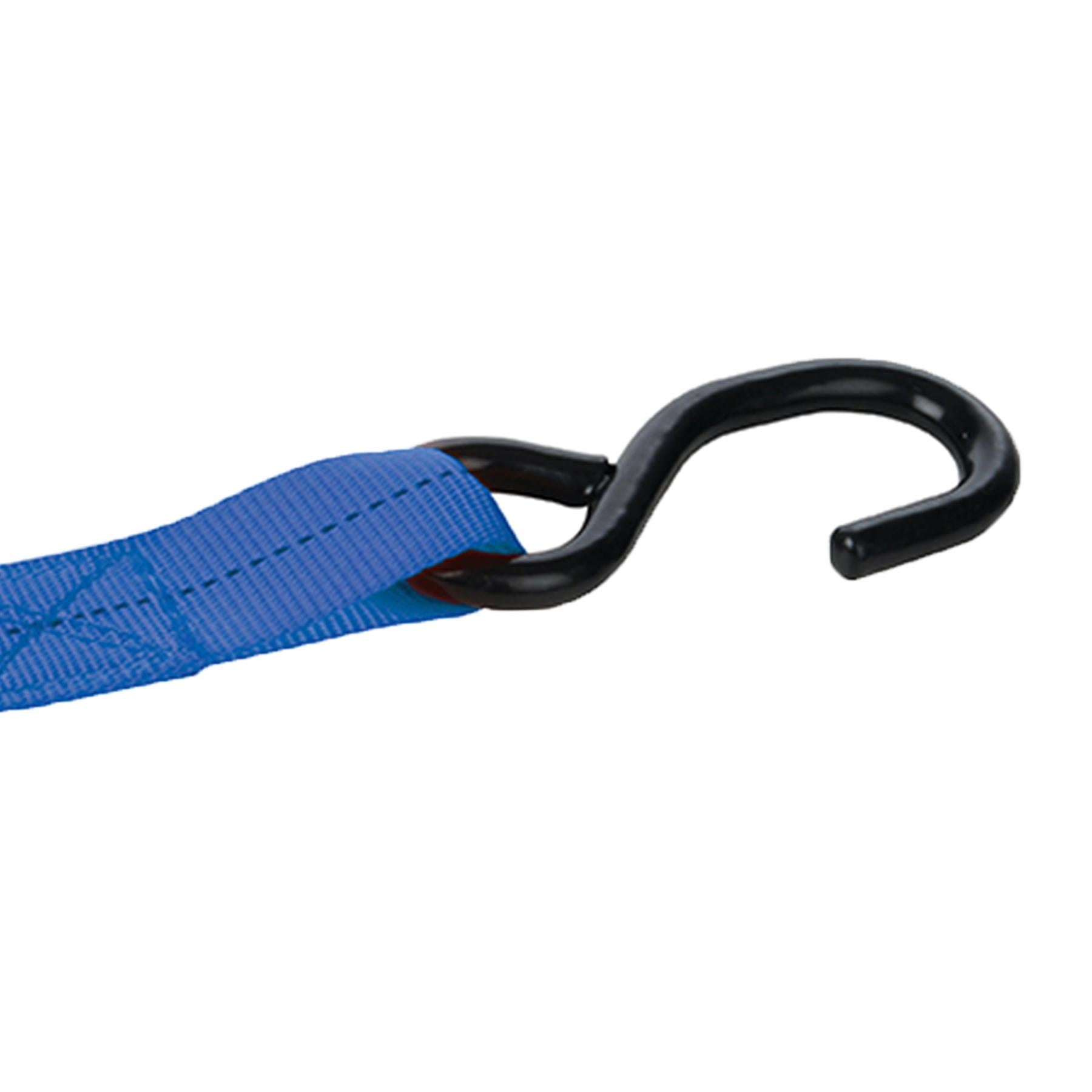 Rubber-Handled Ratchet Tie Down Strap S-Hook 4.5M X 25mm - Rated 250Kg