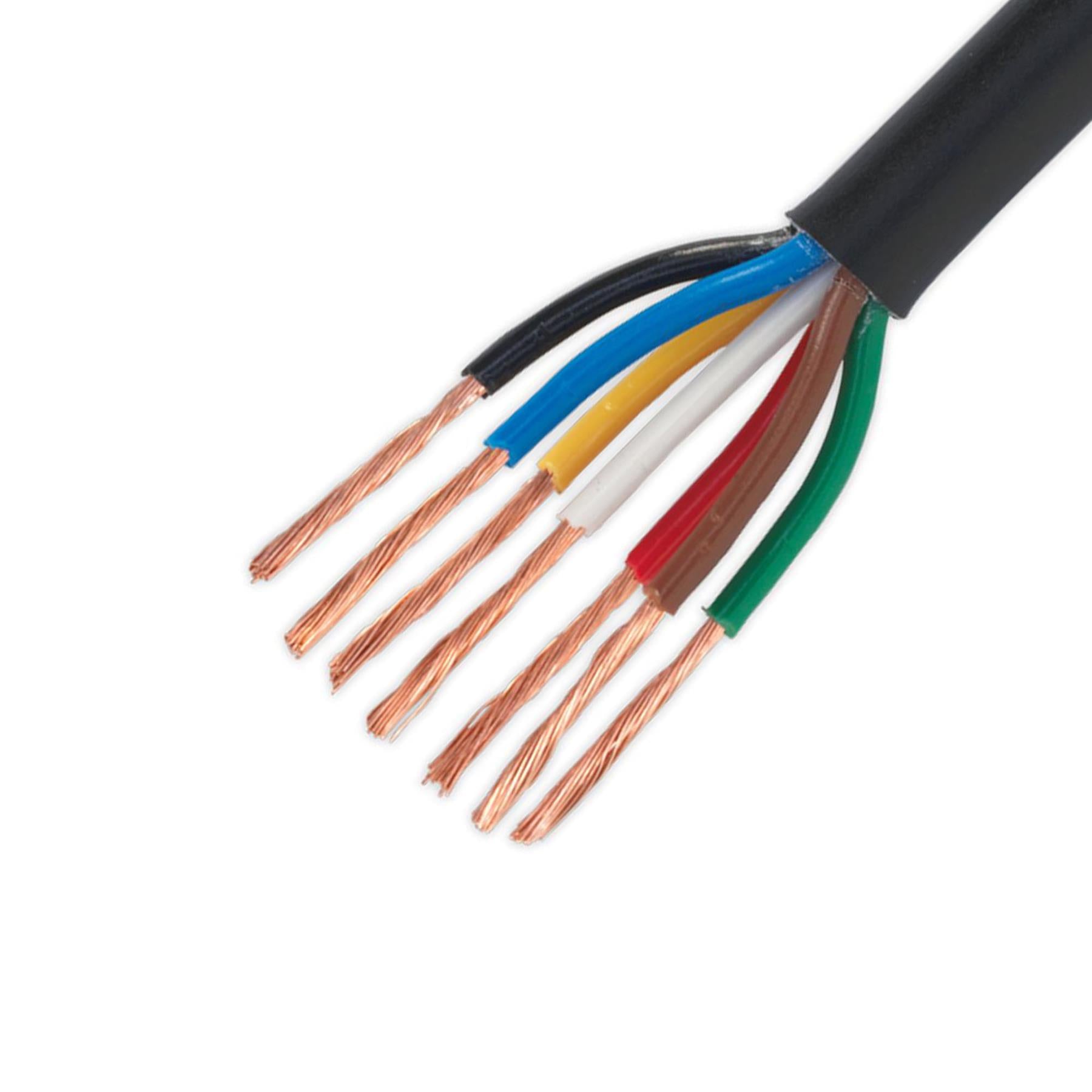 Sealey Automotive Cable Seven Core Thin Wall 7 x 0.75mm² 24/0.20mm 30m Black