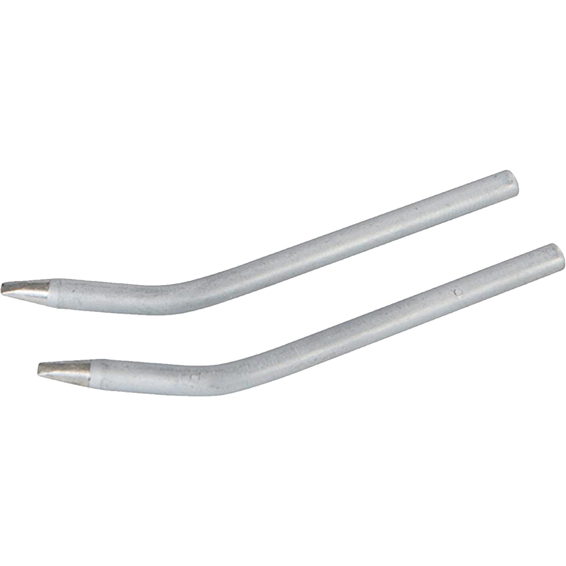 10Pce Soldering Iron Tips Set - 15 & 25W 3 X Point, Chisel, 2 X Bent & Tips
