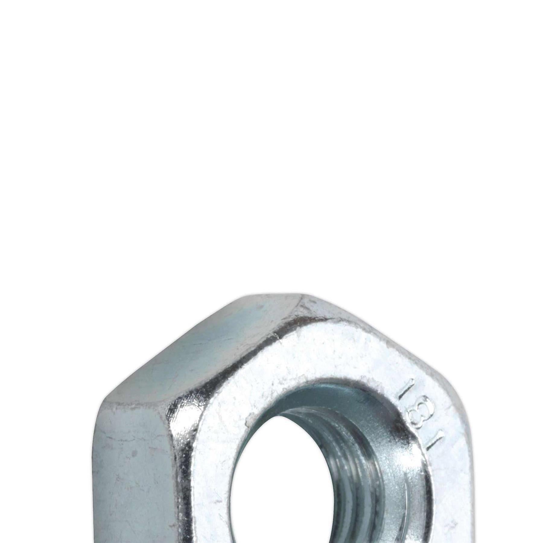 Sealey Steel Nut DIN 934 - M10 Zinc Pack of 100