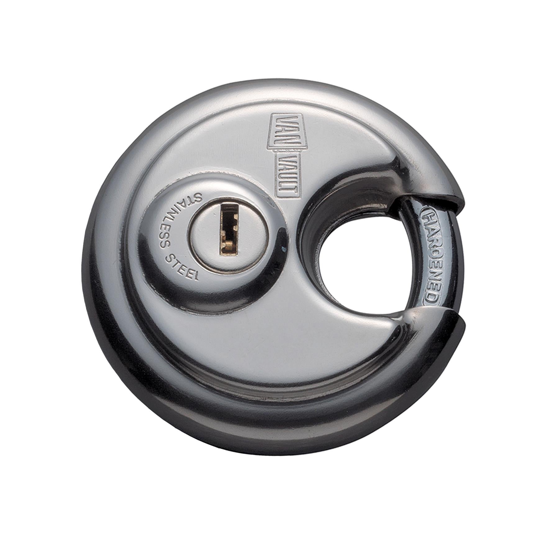 Van Vault Stainless Steel Disc Padlock 70mm