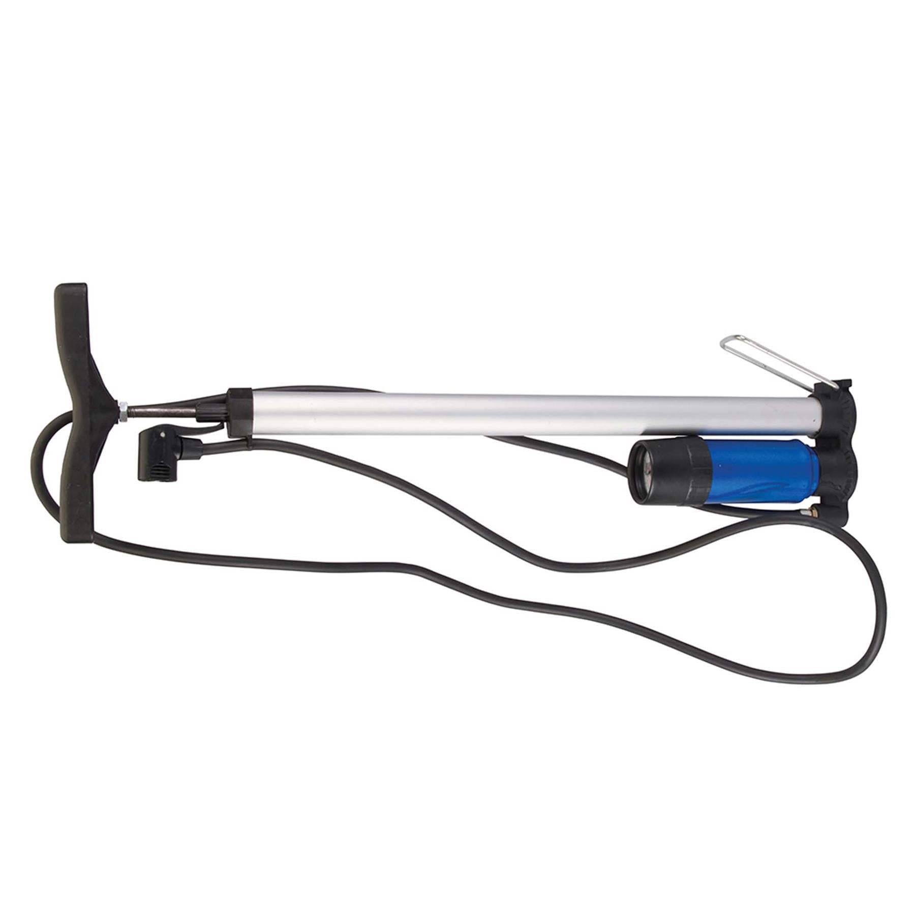 BICYCLE TRACK TYRE PUMP PRESTA SCHRADER WITH PRESSURE GAUGE