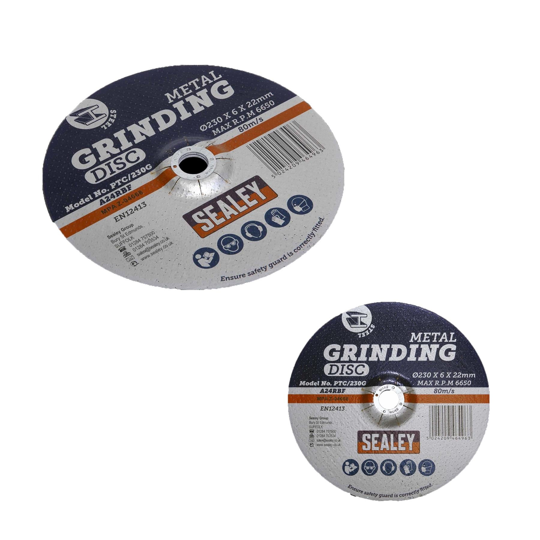 Sealey Grinding Disc 230 x 6mm 22mm Bore