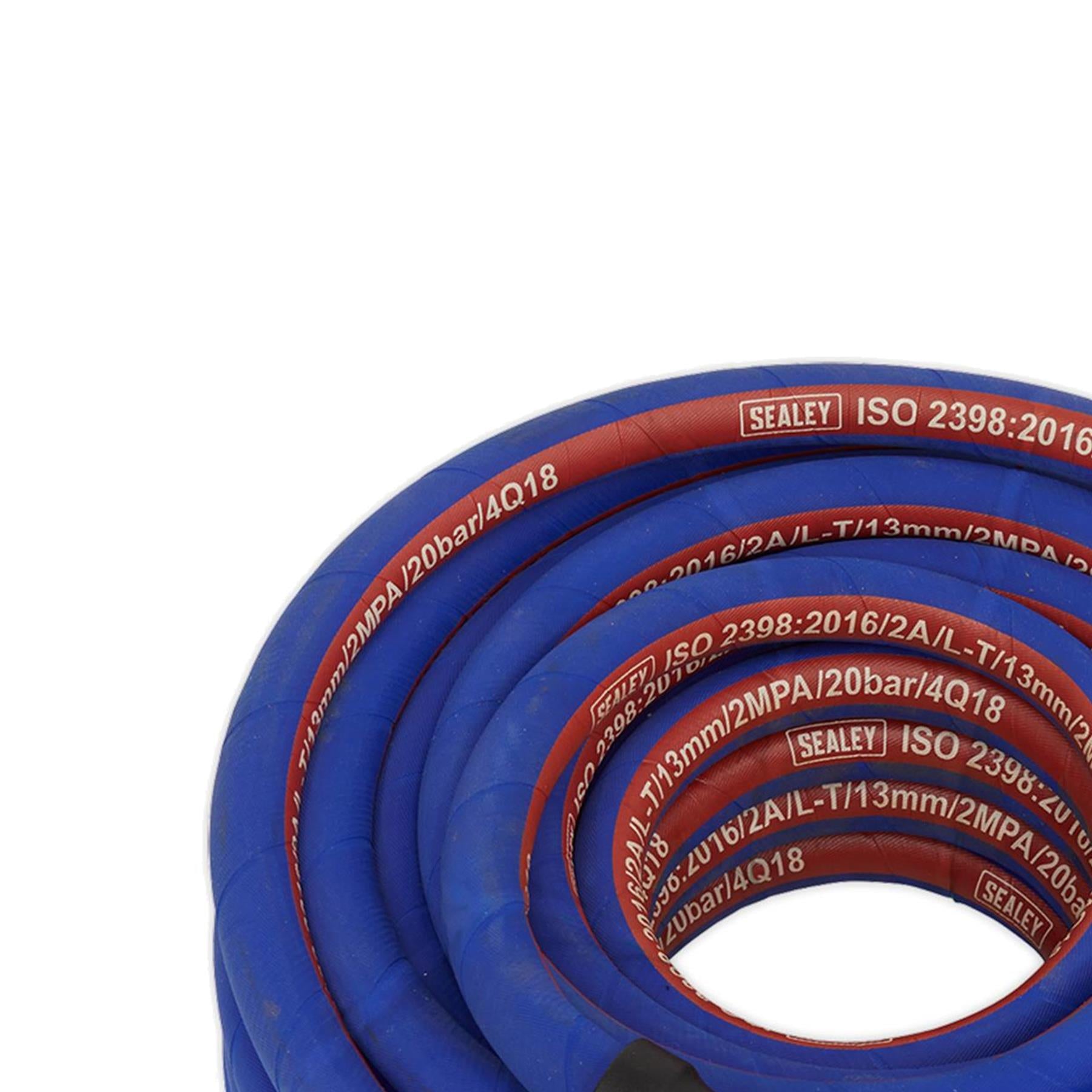 Sealey Extra Heavy Duty Rubber Air Compressor Hose 20m Metre 1/2"BSP 13mm Bore