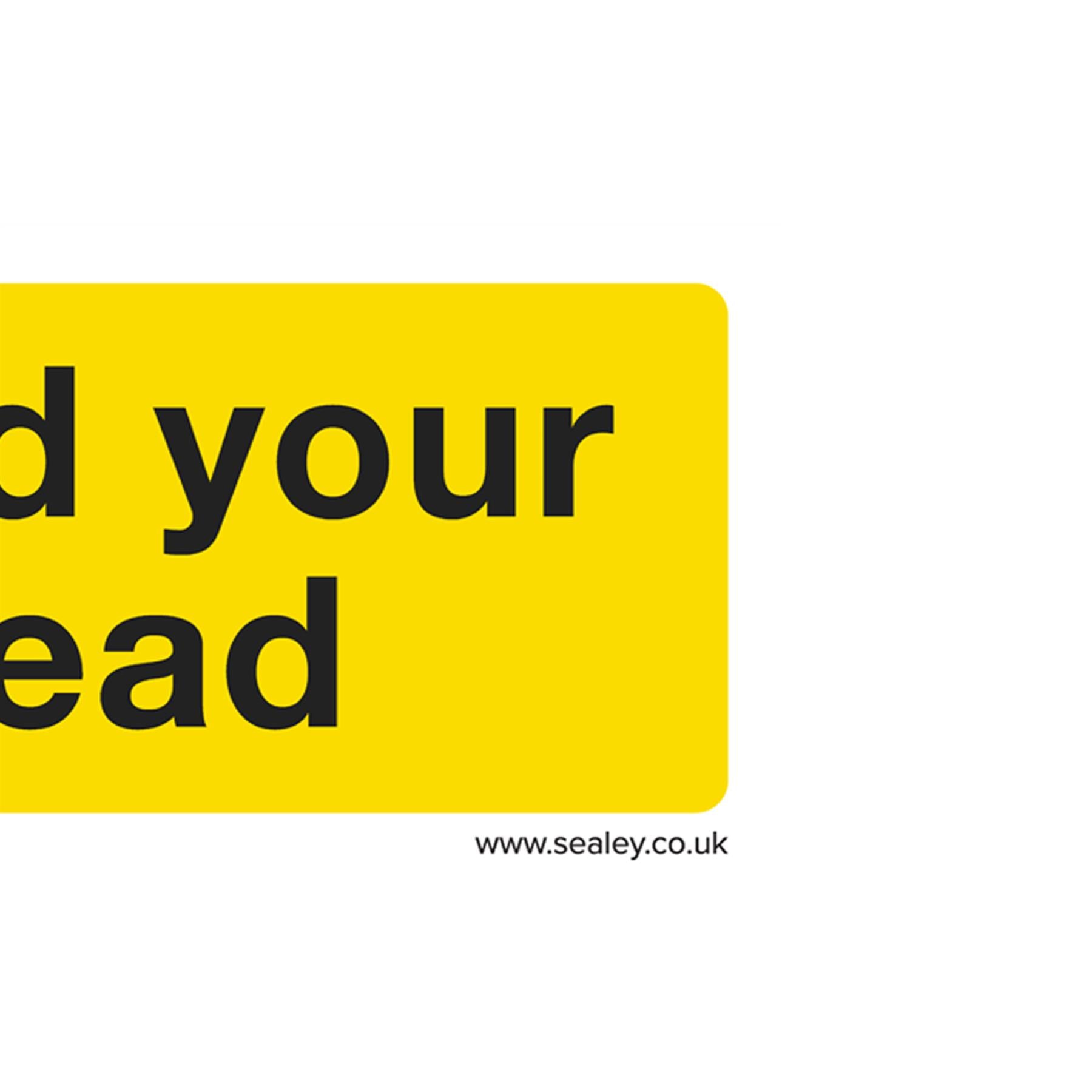 Warning Safety Sign - Mind Your Head - Rigid Plastic