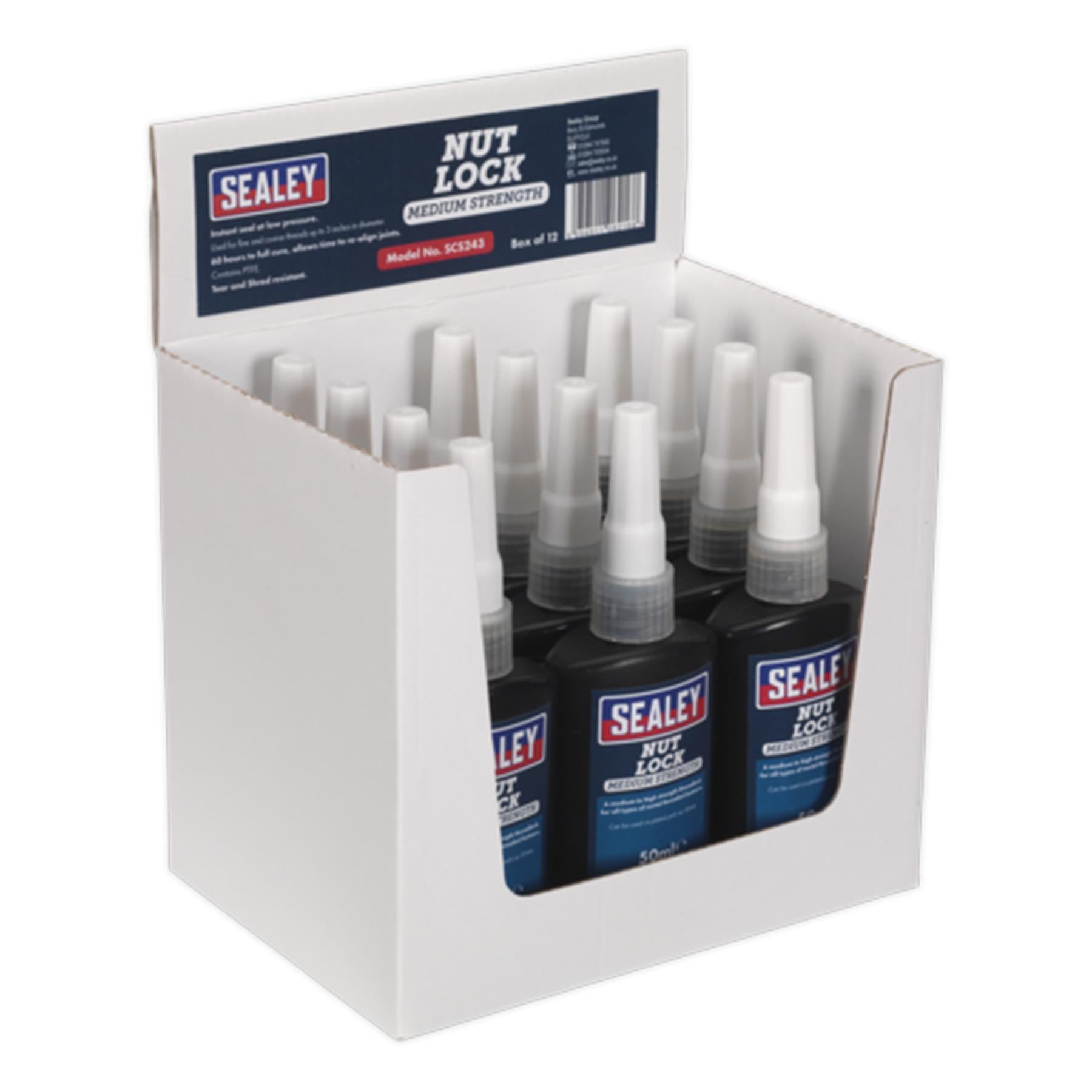 Sealey Nut Lock Medium Strength 50ml Pack of 12