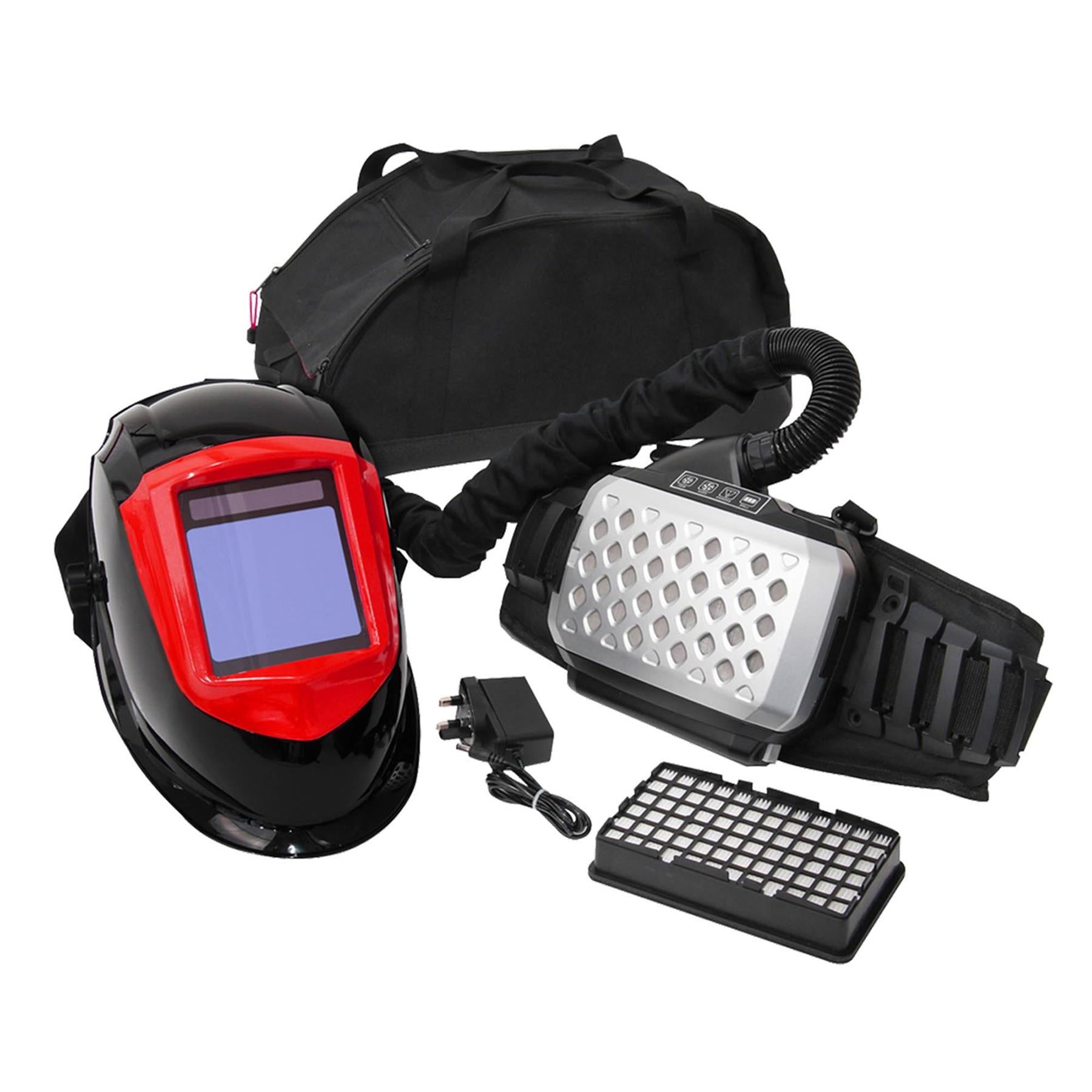 Sealey Welding Helmet with Powered Air Purifying Respirator (PAPR) Auto Darkening