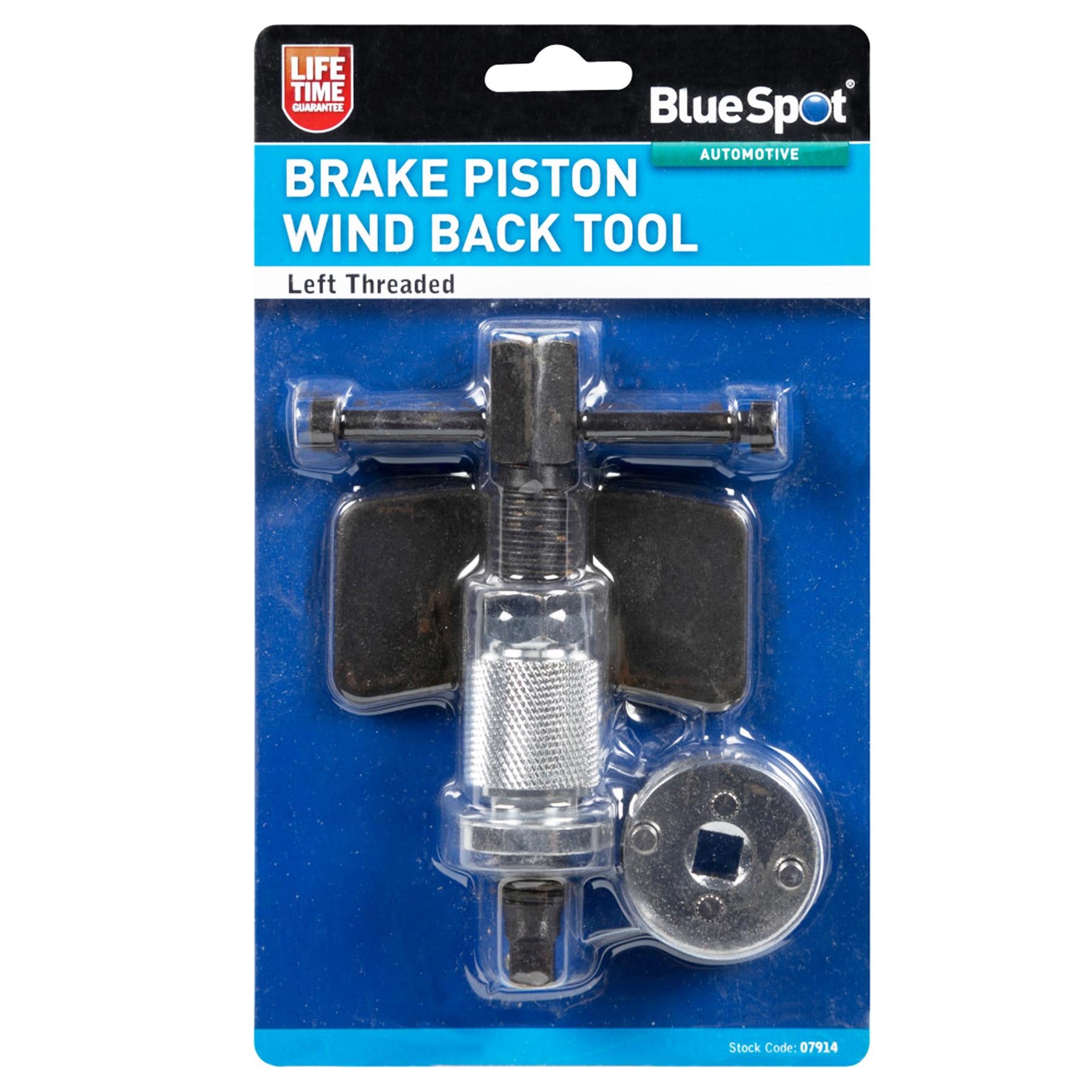 BlueSpot Left Threaded Brake Caliper Piston Rewind Return Wind Back TooL Kit Set