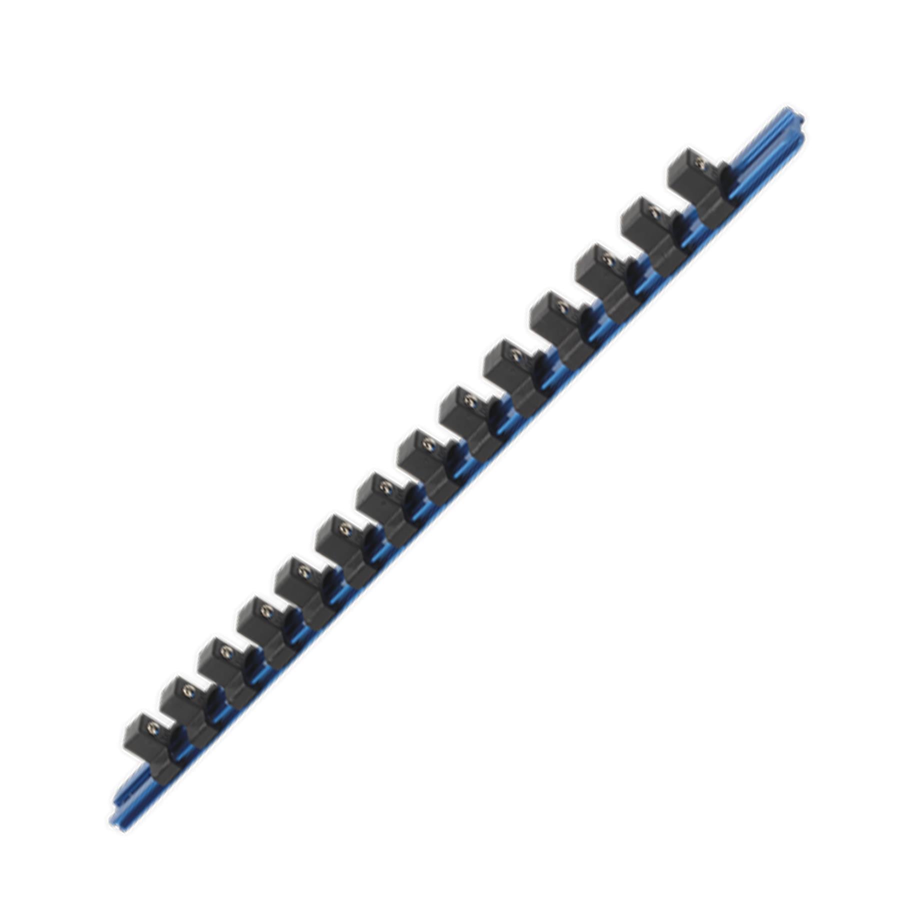 Sealey Socket Retaining Rail with 14 Clips Aluminium 1/2"Sq Drive