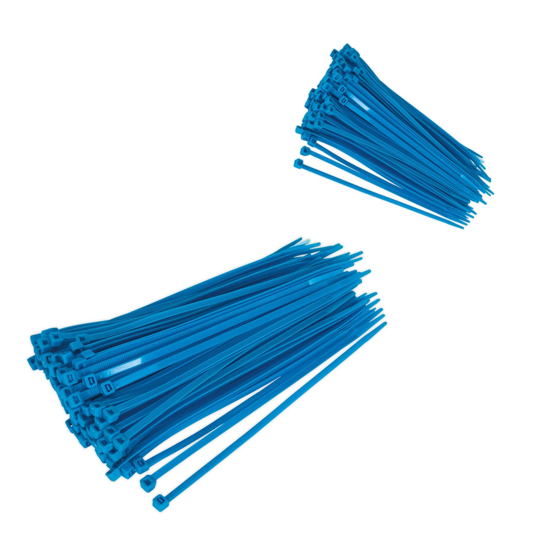 Sealey Cable Tie 200 x 4.8mm Blue Pack of 100
