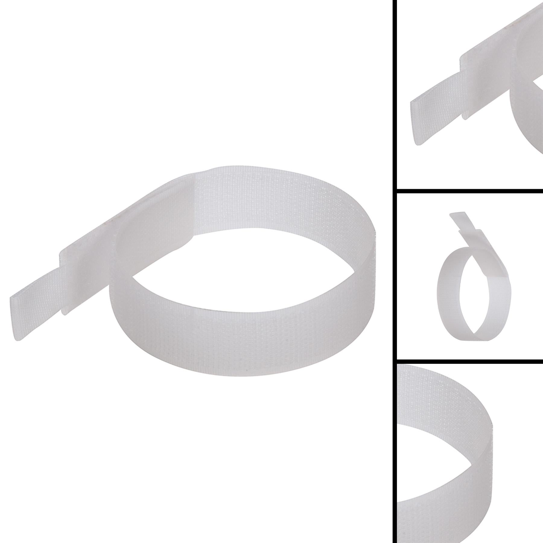 Hook and Loop 150mm White Nylon strap strapping Cable Ties with buckle Band luggage Strap