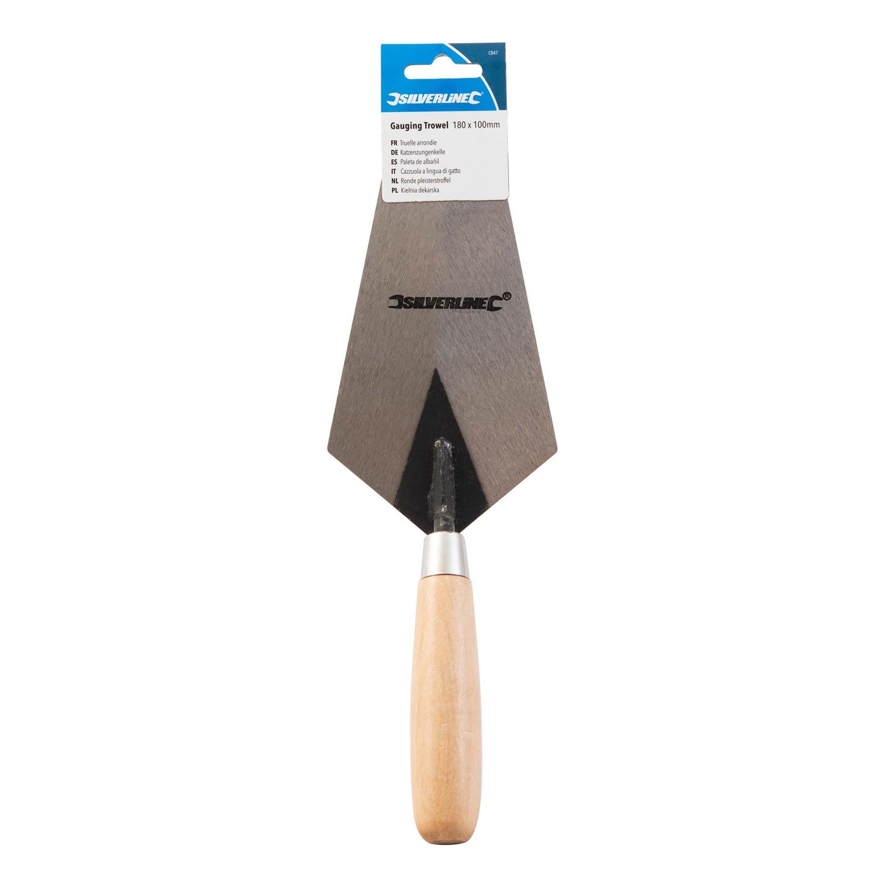 Gauging Trowel 180mm brick Laying Smoothing Cement Motar Comfort Wood Handle