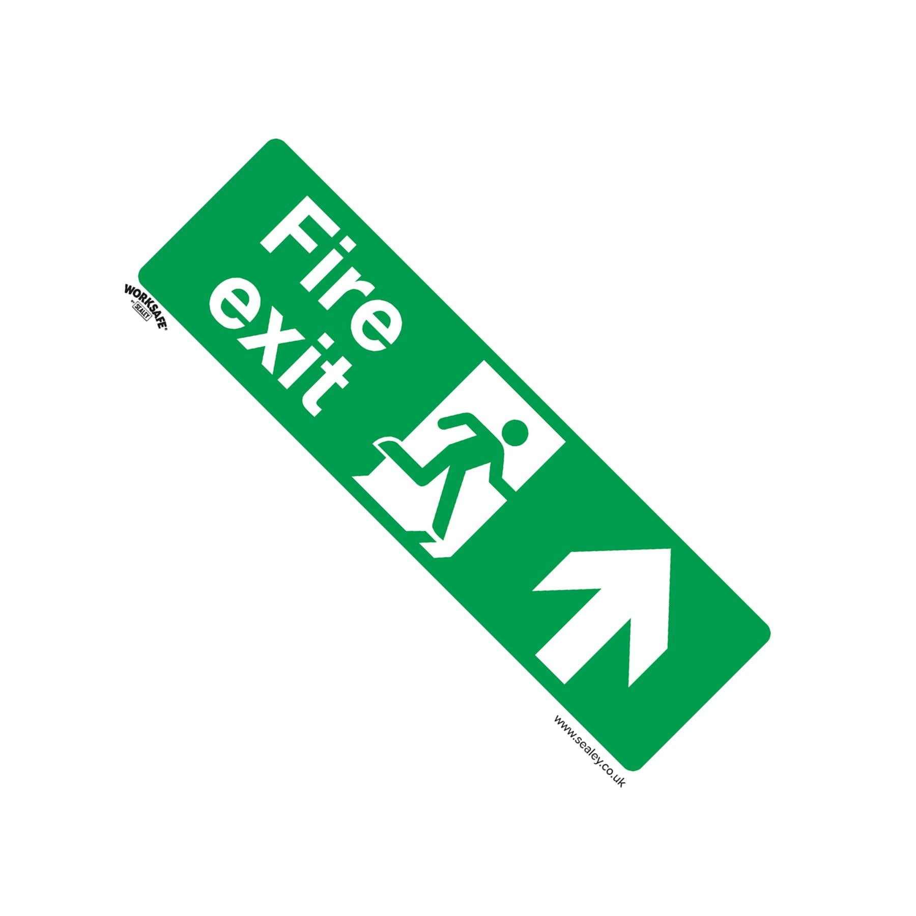 Safe Conditions Safety Sign - Fire Exit (Up) - Rigid Plastic