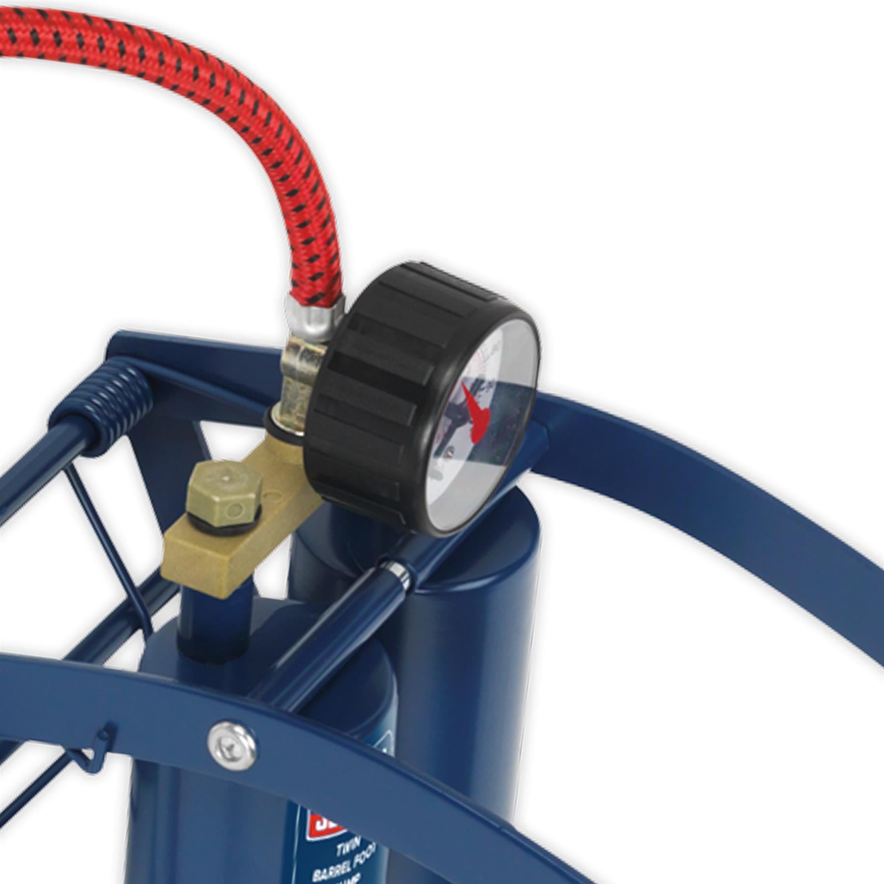 Sealey Foot Pump Twin Barrel