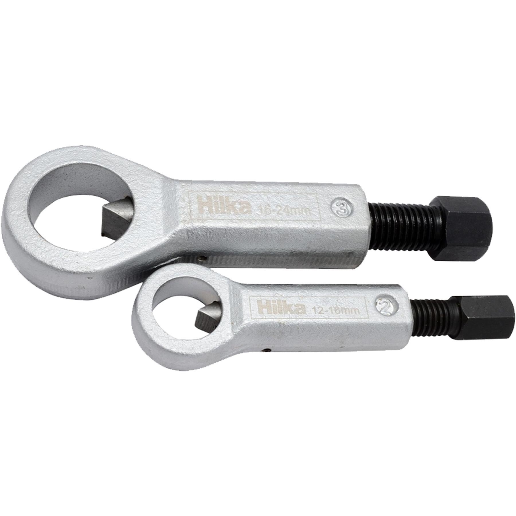 Hilka 2pc Nut Splitter Set Remove Broken Corroded Split Stuck Damaged Nuts 12-24