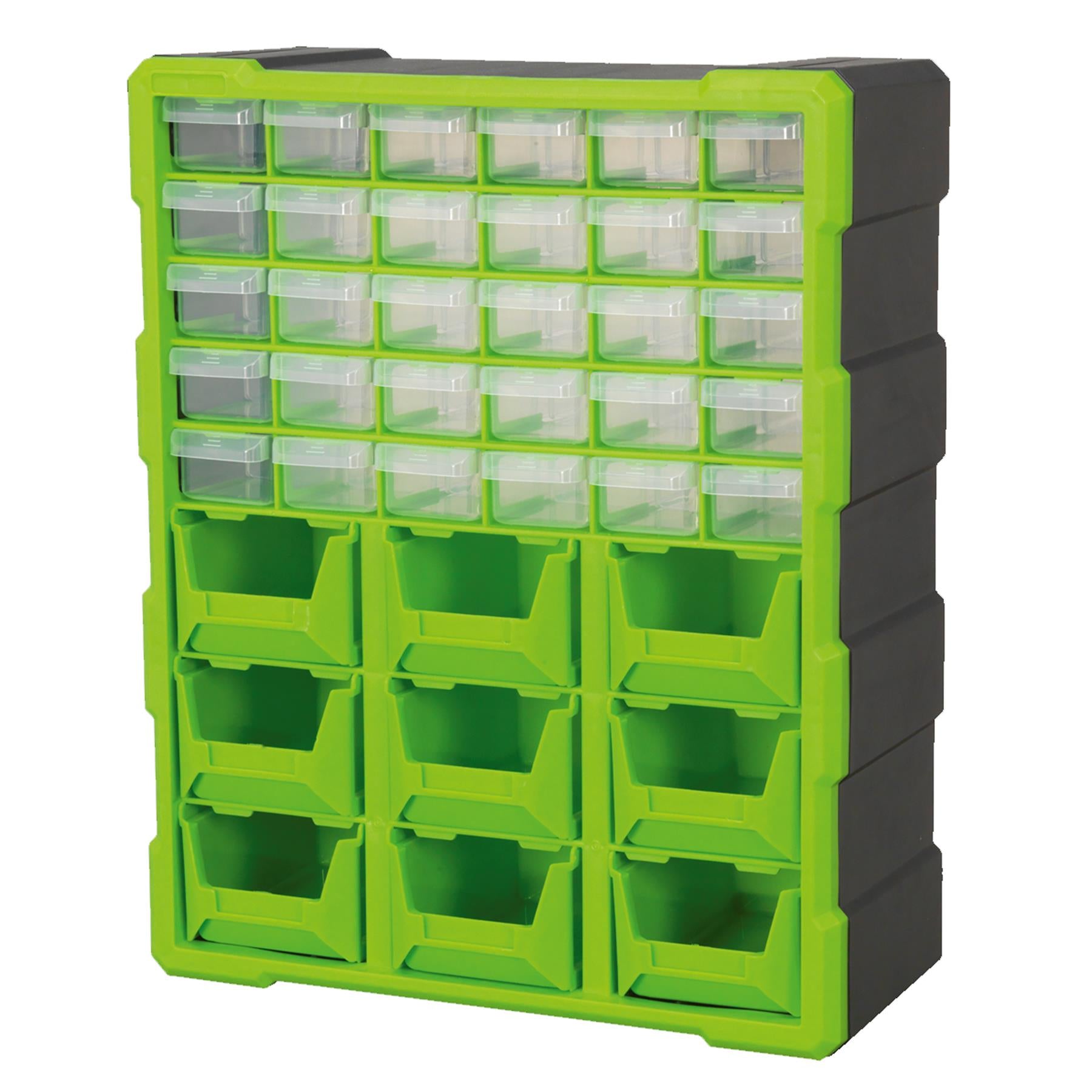 Sealey Cabinet Box 39 Drawer - Hi-Vis Green/Black