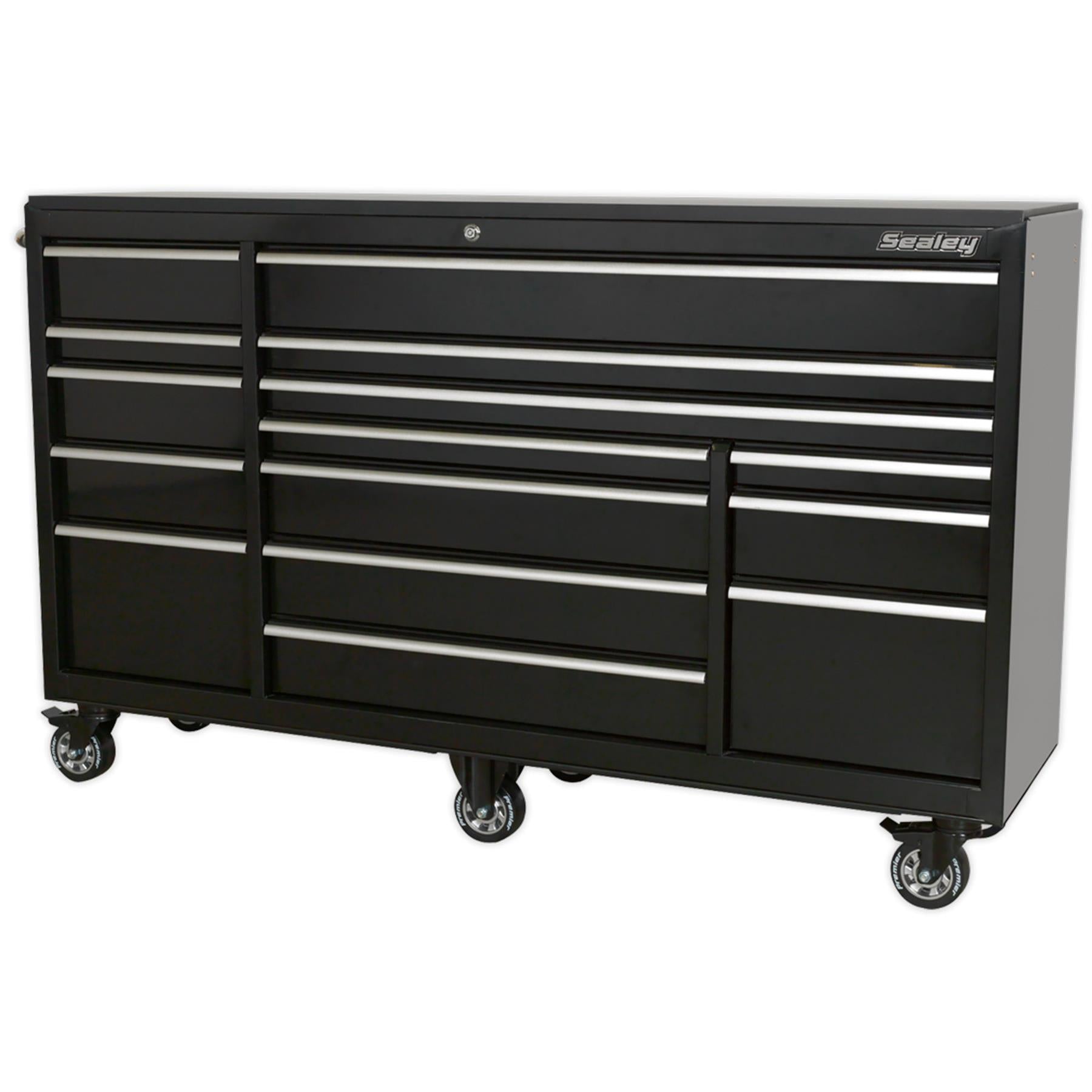 Sealey Rollcab 15 Drawer 1845mm Heavy-Duty Black