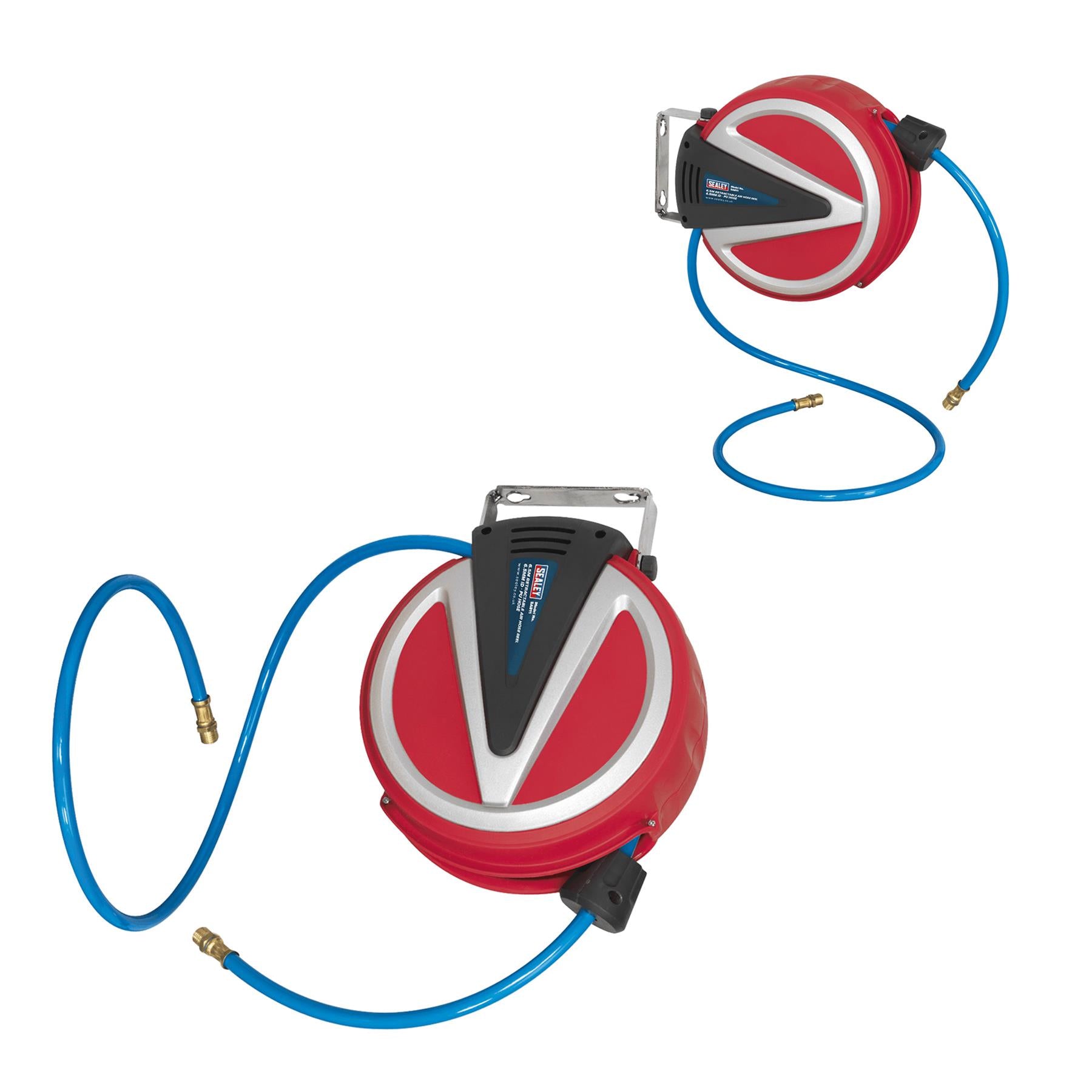 Sealey Retractable Air Hose Reel 12m Ø6.5mm ID - PU Hose