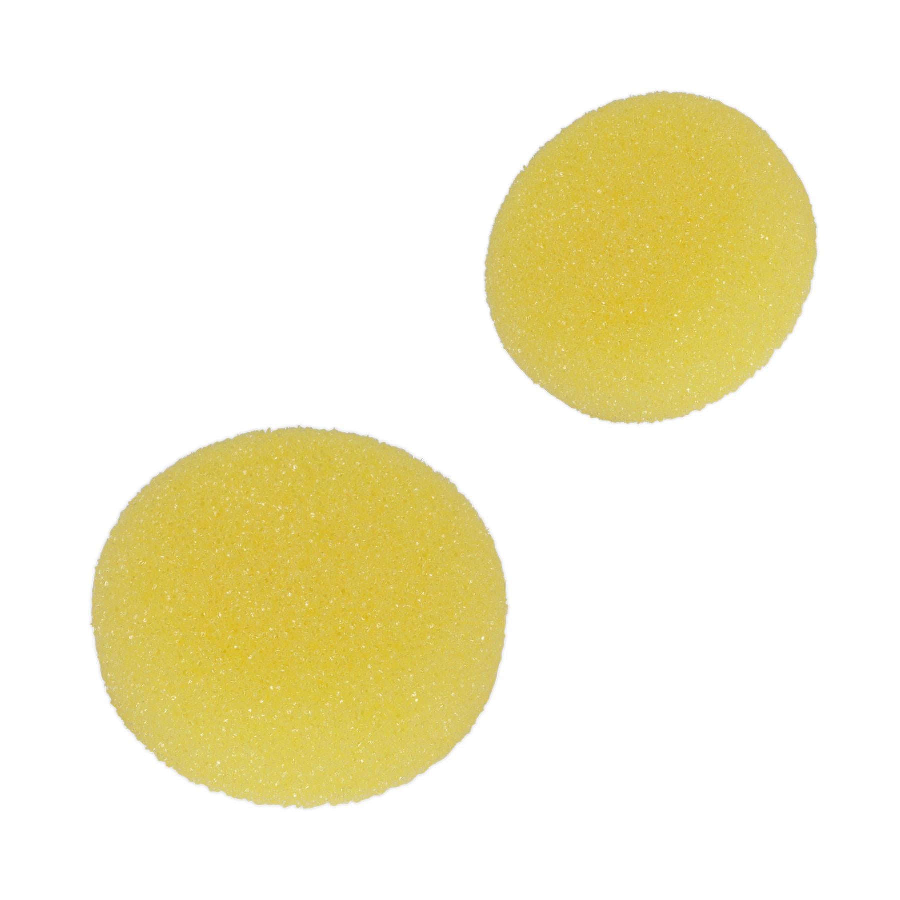 Sealey Buffing & Polishing Foam Head Hook-and-Loop Ø80 x 25mm Yellow/Coarse