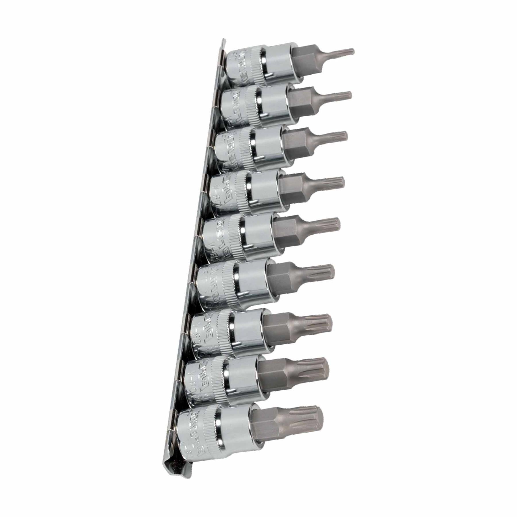 TRX-P* Socket Bit Set 9pc 3/8"Sq Drive 50mm. AK6222. Sealey