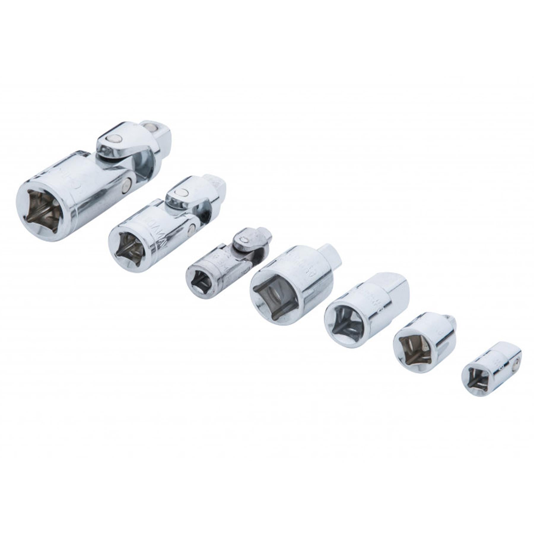 BlueSpot 7Pc Universal Joint And Adaptor Set Chrome Vanadium Steel Professional Tool