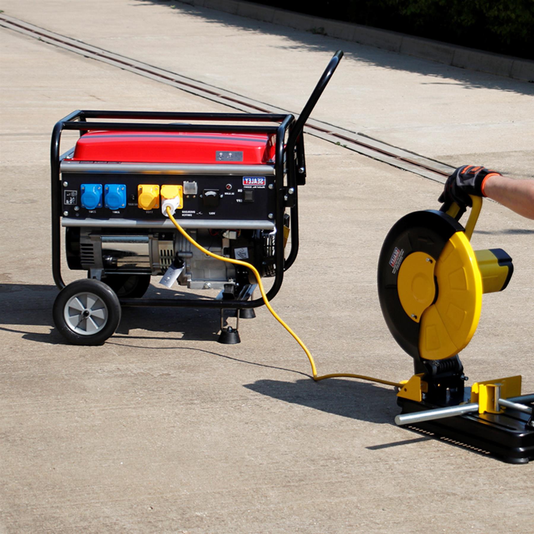 Sealey Generator 5500W 110/230V 13hp Two Wheels And a large handle,
