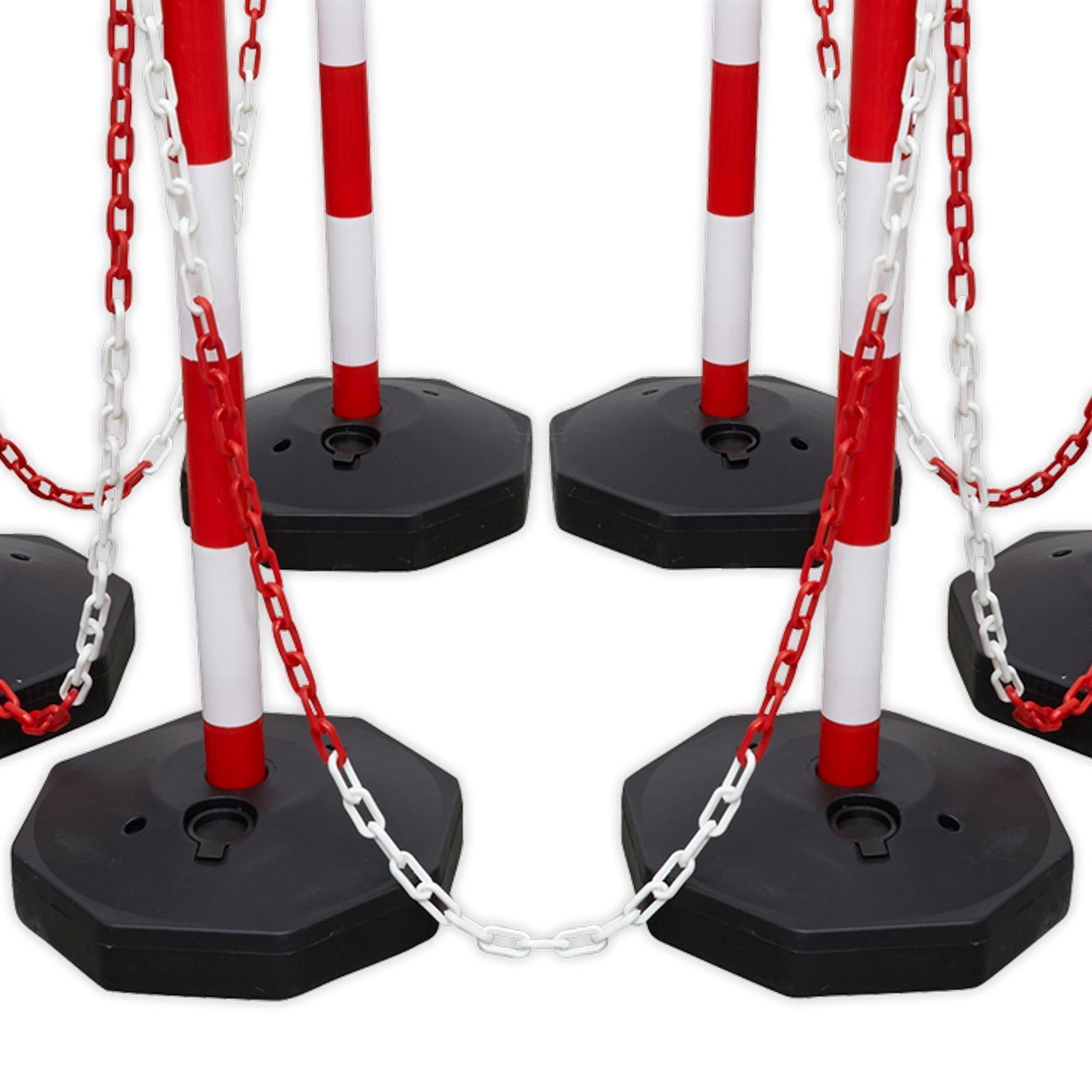 Sealey Red/White Post & Chain Kit 25m RWSBKIT