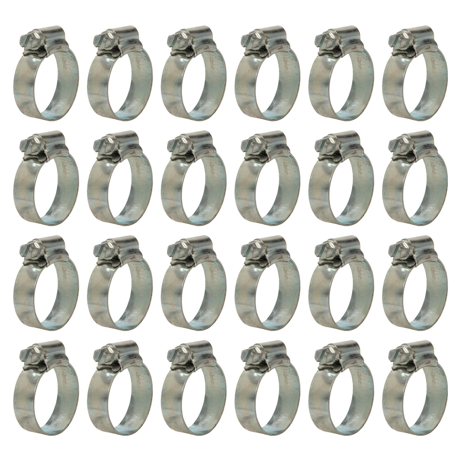 20 x Hose Clips Genuine Worm Drive Fuel Hose Clamps Clips 22 - 30mm