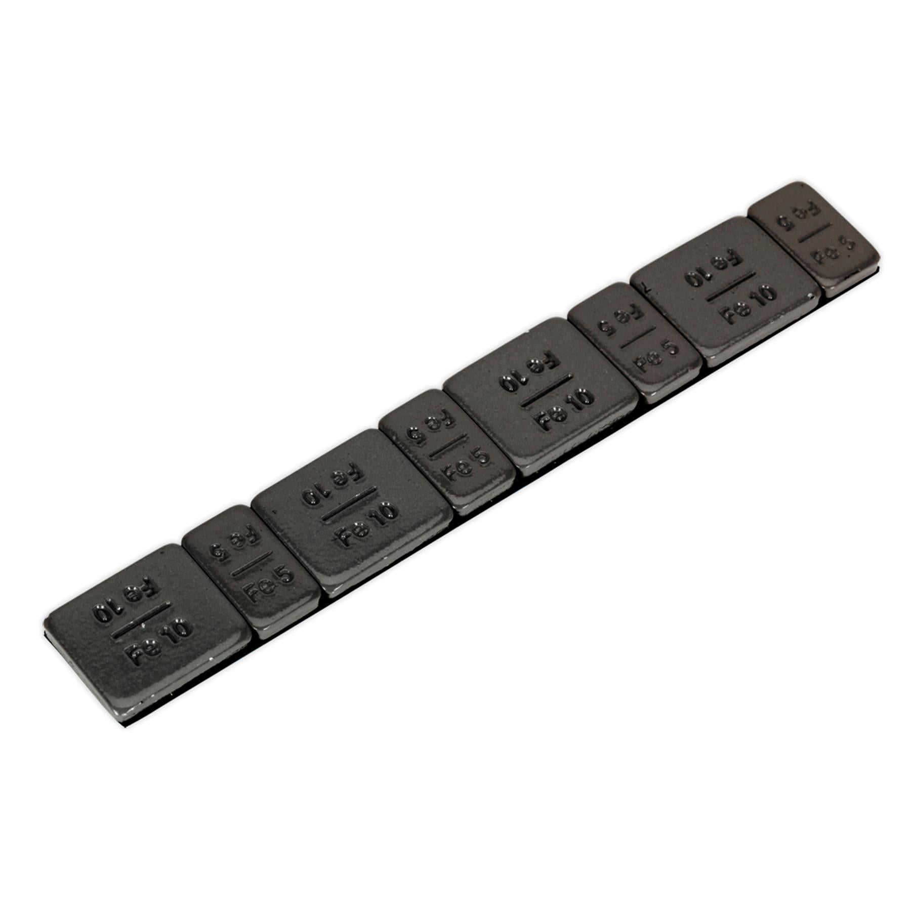 Wheel Weight 5 & 10g Adhesive Zinc Plated Steel Pk of 50x8 Sealey