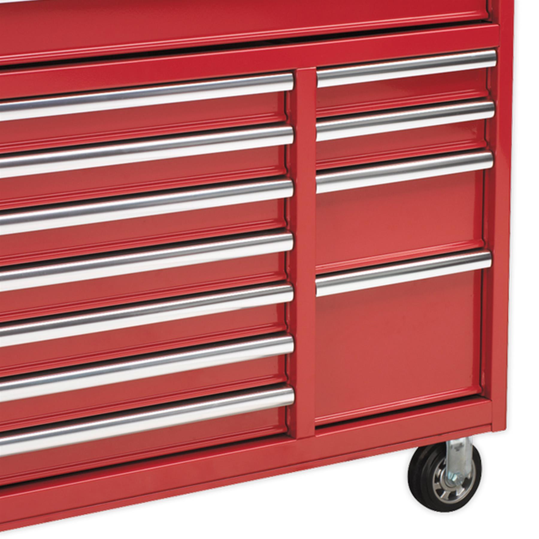Sealey Rollcab 12 Drawer with Ball Bearing Slides Heavy-Duty - Red