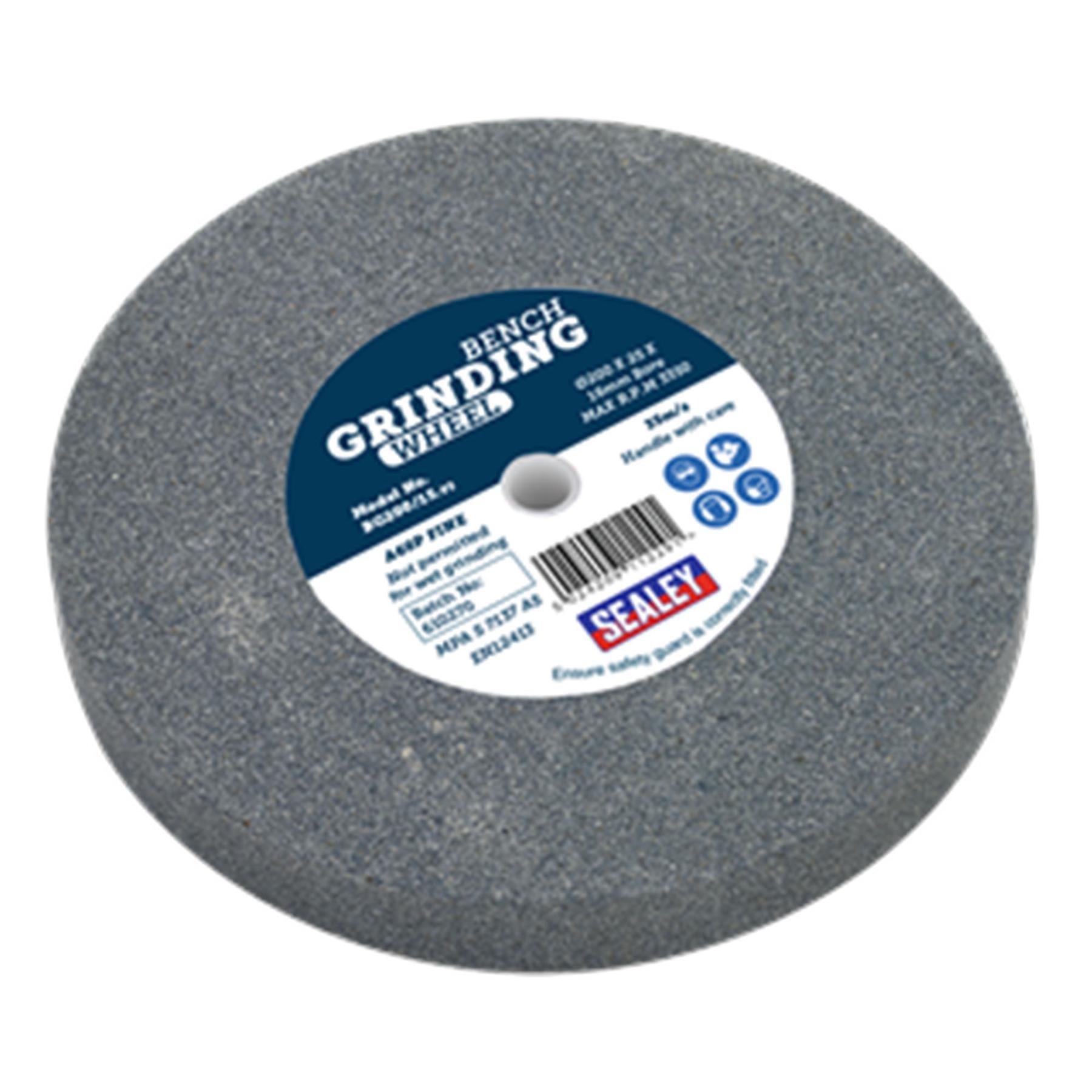 Sealey Grinding Stone �200 x 25mm 16mm Bore A60P Fine