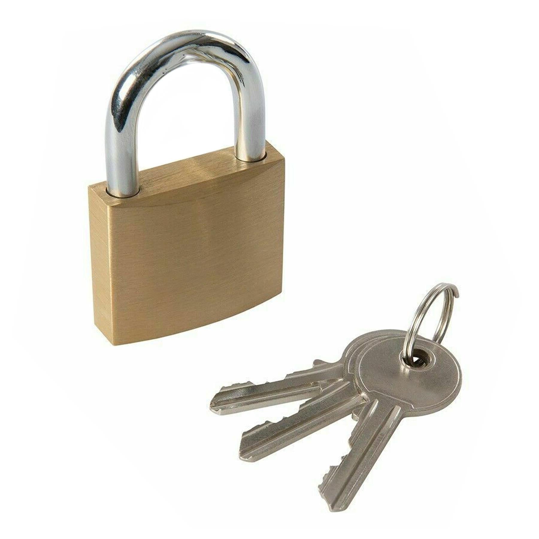 Security 20mm Brass Padlock Luggage Lock Travel Suitcase 4 Pcs