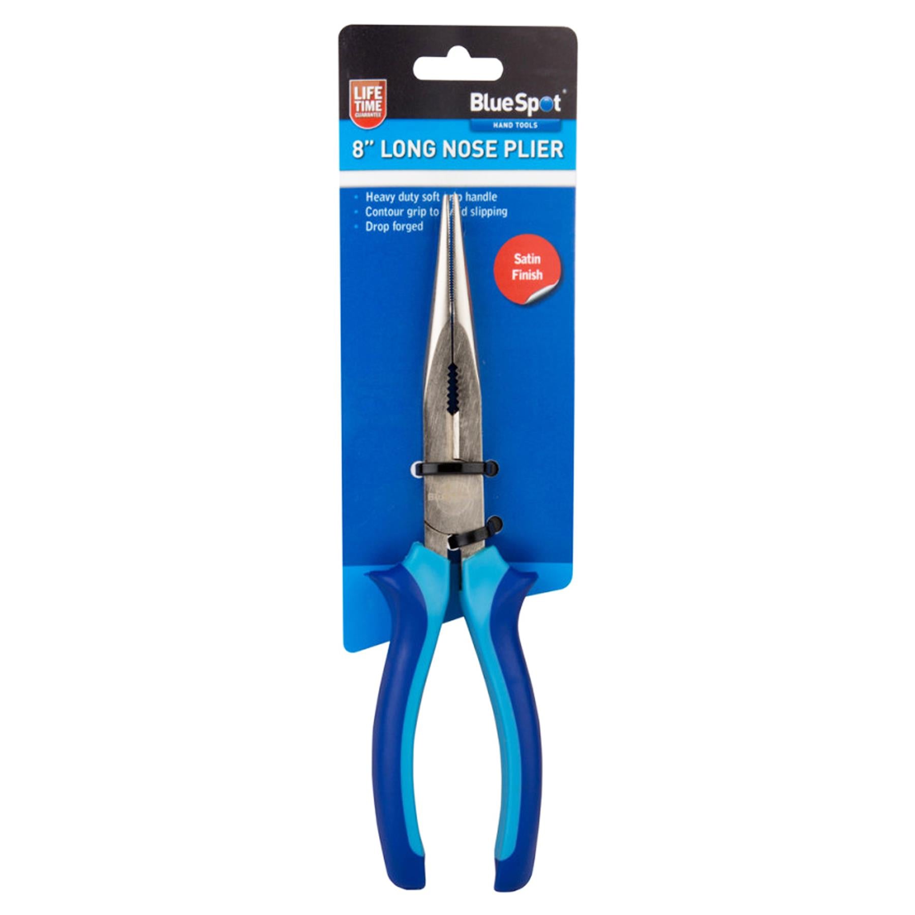 BlueSpot Professional Long Nose Pliers Needle Snipe Nosed Wire Cutters Tool