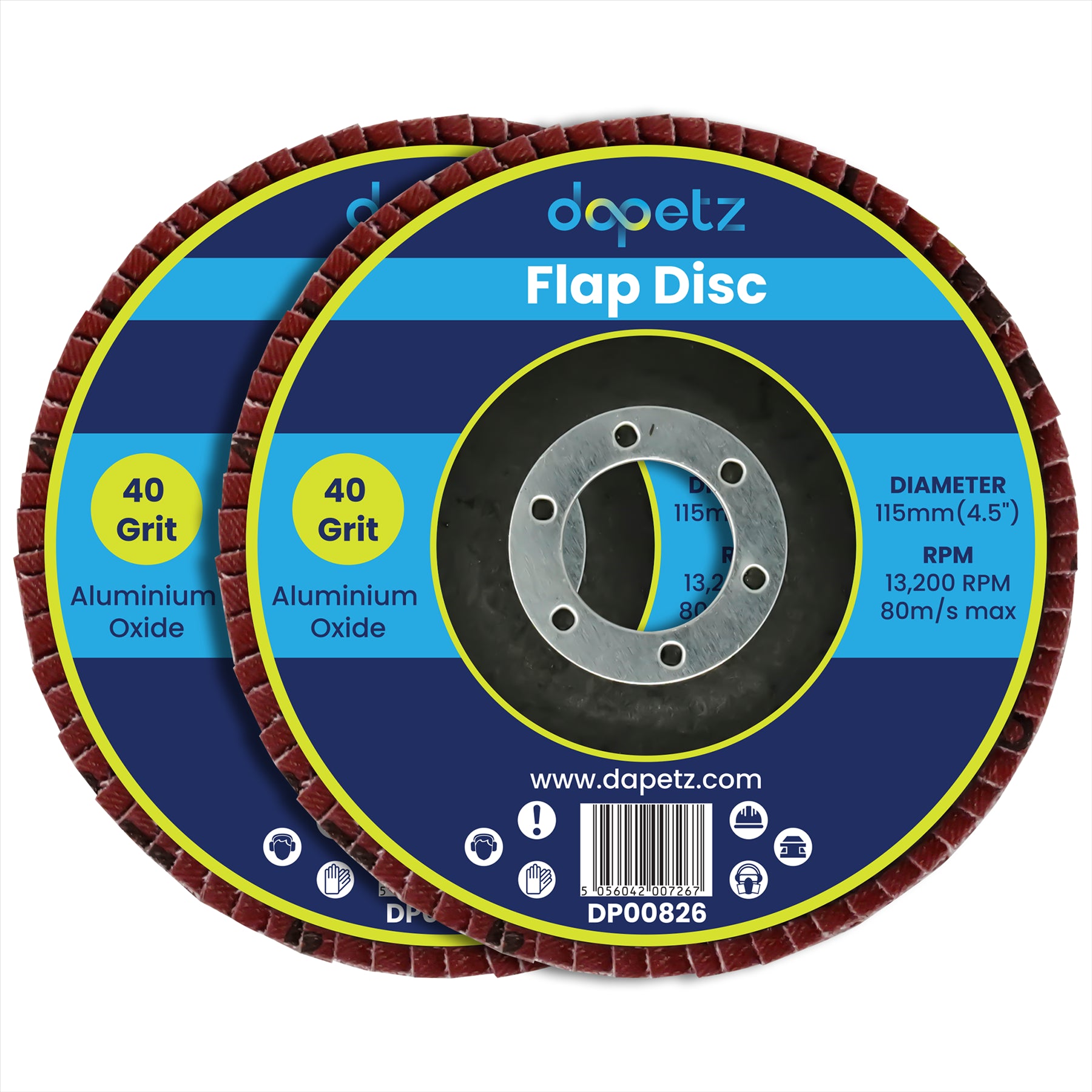 20 Pc Flap Grinding Sanding Discs 115mm 40 Grit Angle Wheel Aluminium Oxide