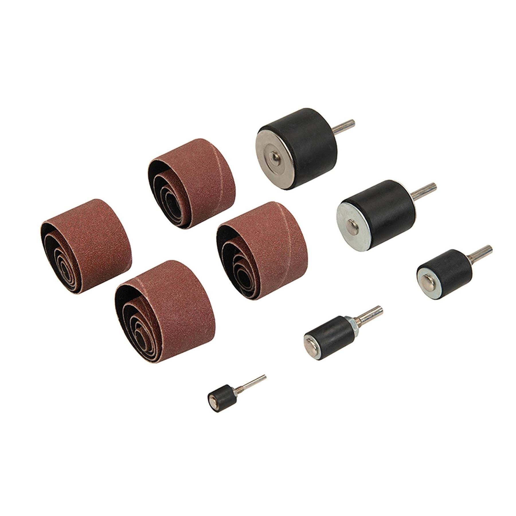 Large Drum Sanding Kit Use With Power Drills, Sander Spindle Spiraband Mounted