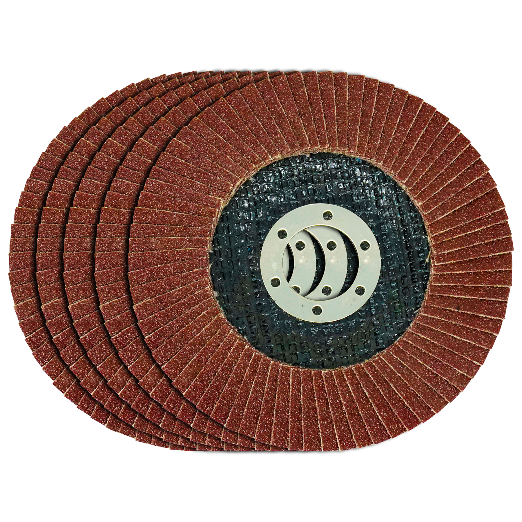 10 X Flap Sanding Discs 115mm 60 80 Grit Aluminium Oxide 4.5" Angle Grinder Mix