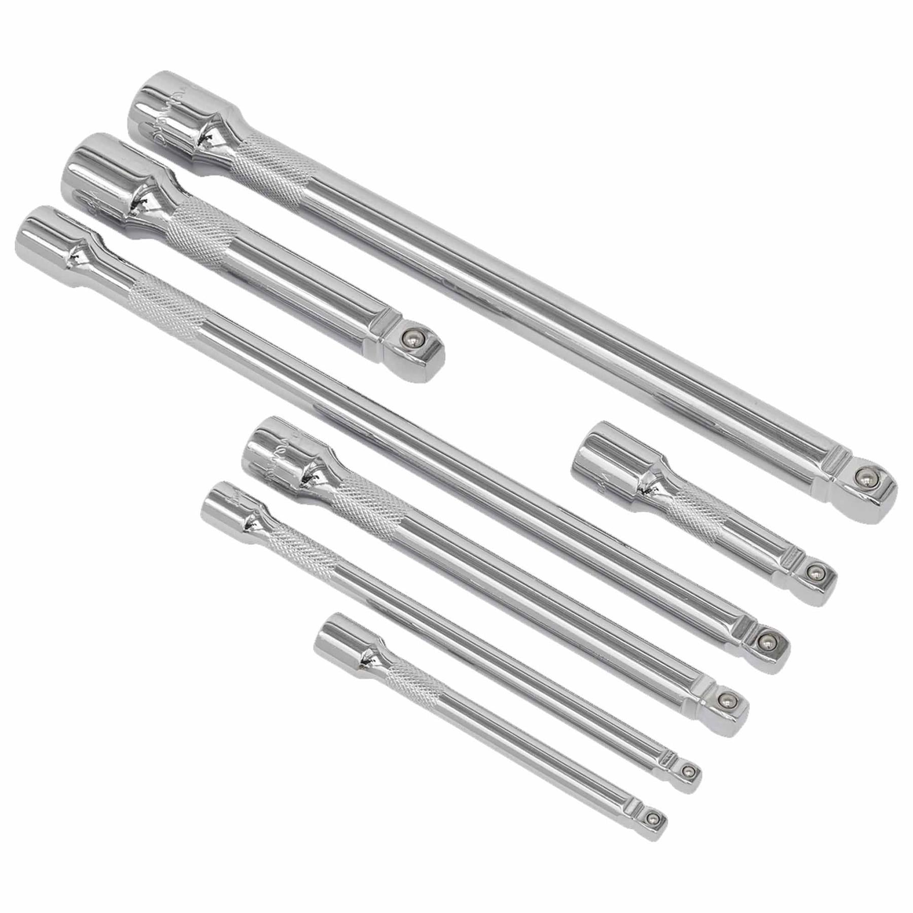 Sealey Wobble/Rigid Extension Bar Set 7pc 1/4", 3/8" & 1/2"Sq Drive