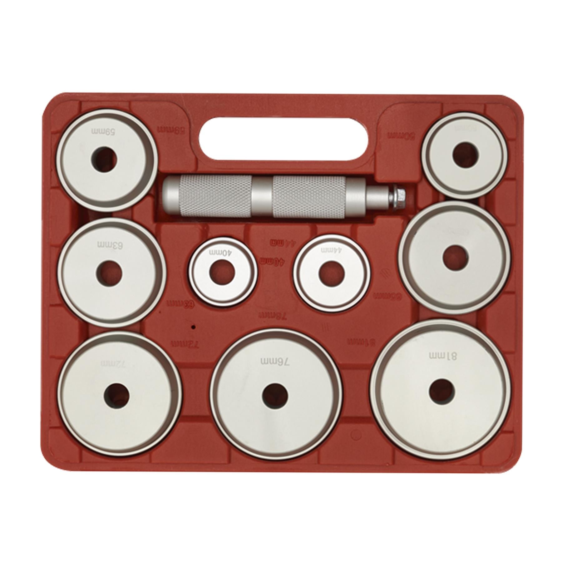Sealey Bearing Race & Seal Driver Set 10pc - Aluminium