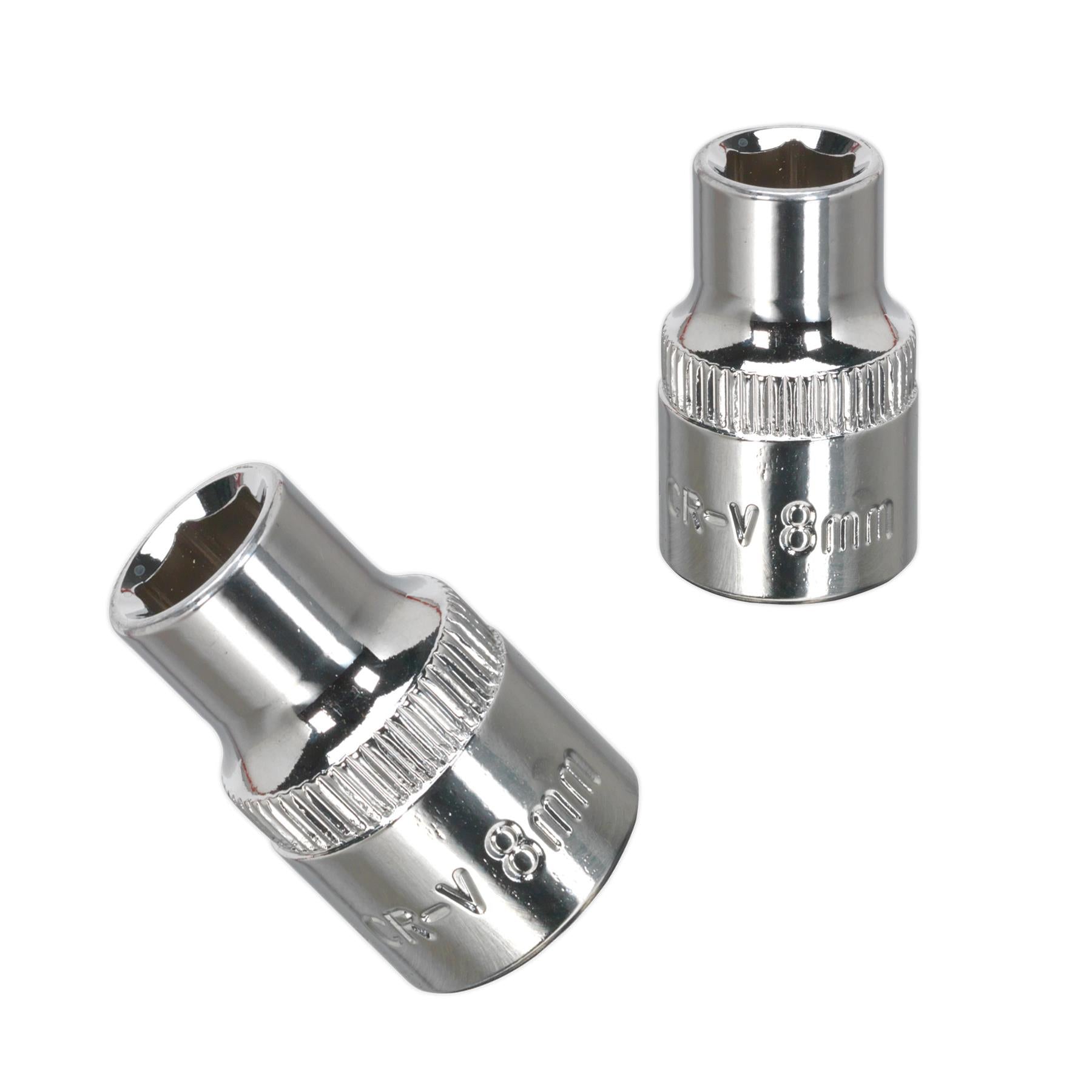 Sealey WallDrive Socket 8mm 3/8"Sq Drive Fully Polished