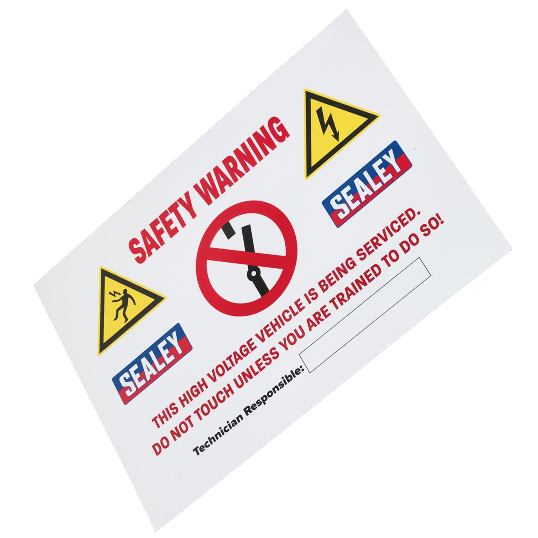 Sealey Hybrid/Electric Vehicle Warning Sign Safety warning sign