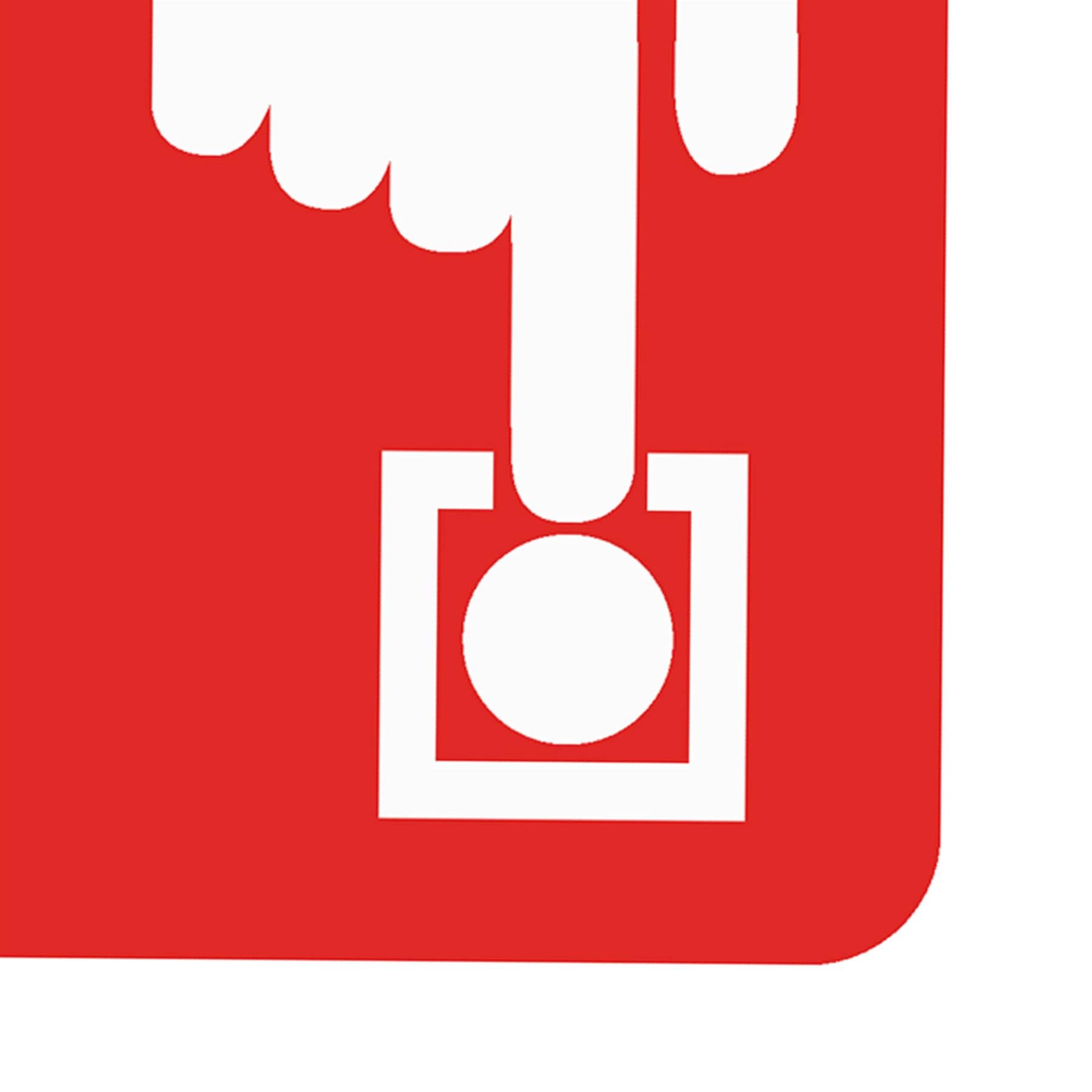 Sealey Safety Sign - Fire Alarm Symbol - Rigid Plastic - Pack of 10